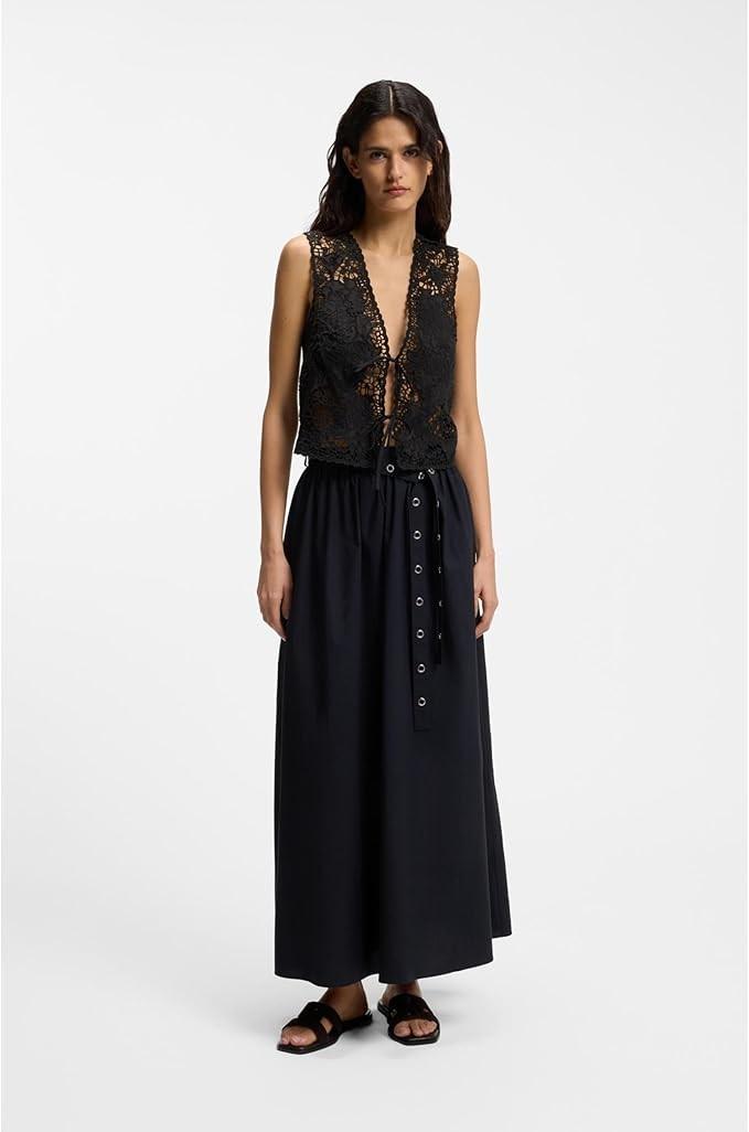 Blusa con ricamo in pizzo 50556743 001 BOSS 