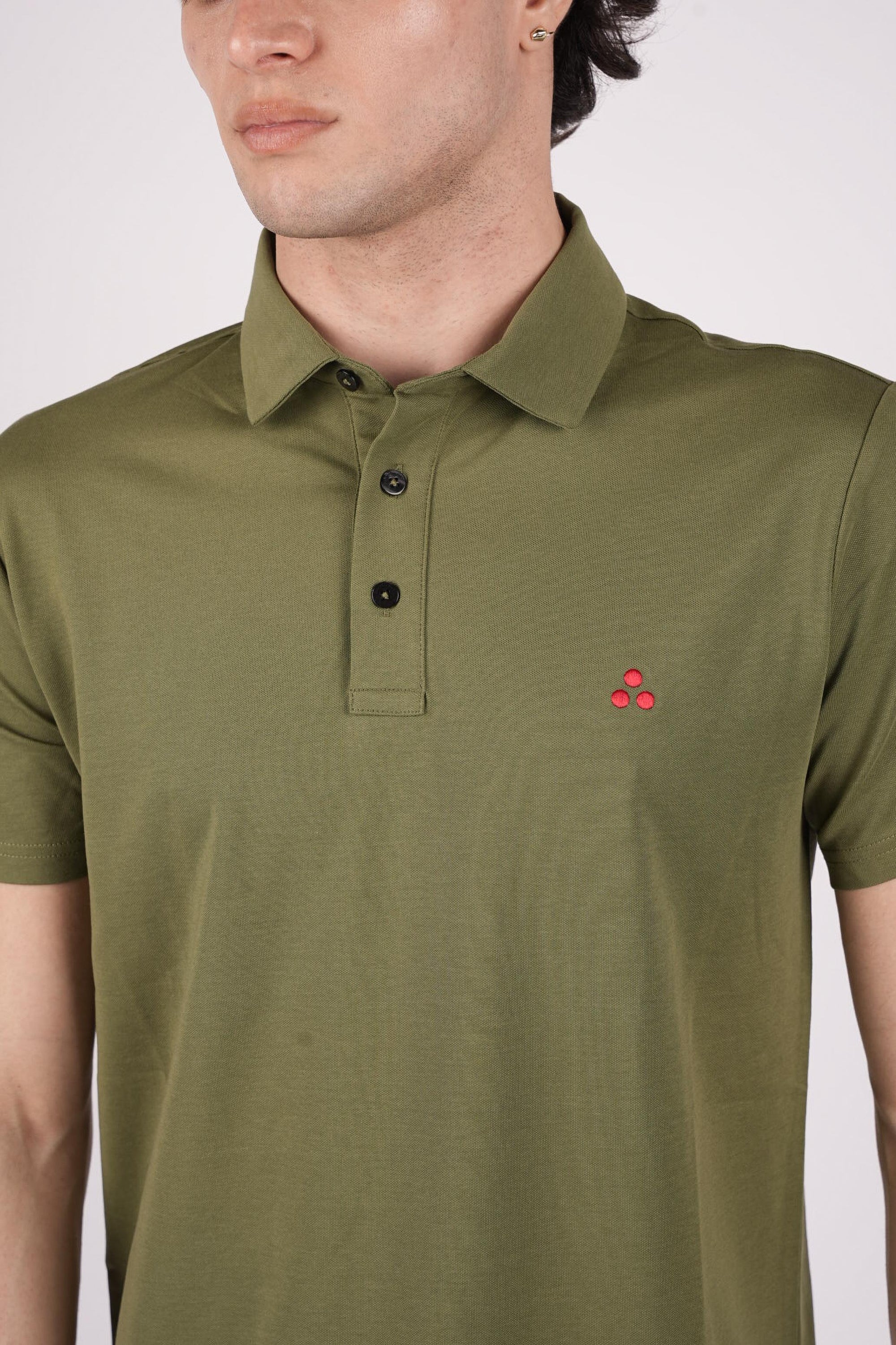 Polo in piqué di cotone stretch  mezzola 02 PEU5471 471 PEUTEREY 