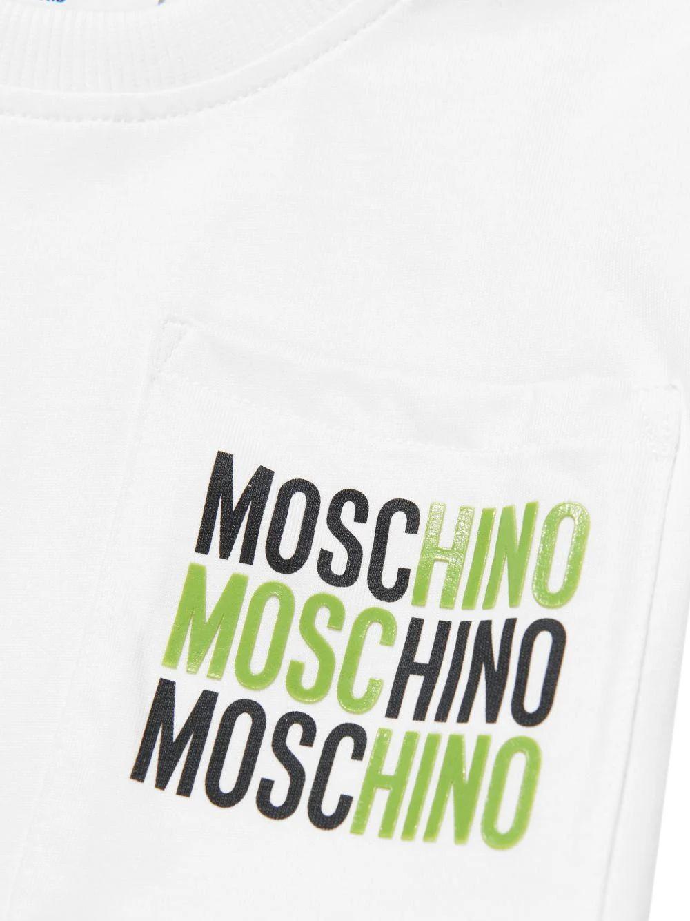 T-shirt con logo  HMG00RLCA32T 83687 MOSCHINO KID 