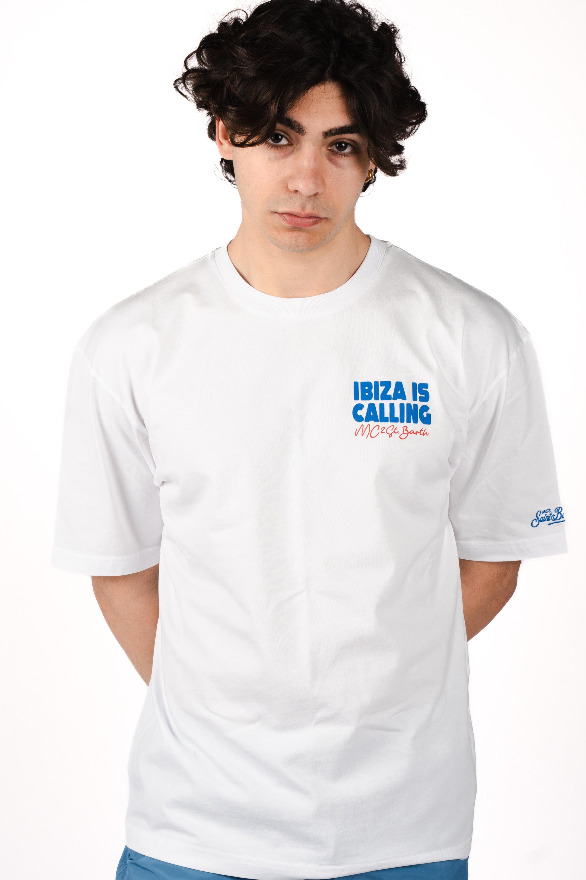 T-shirt Delmar con stampa Ibiza Is Calling e maxi grafica sul retro DLR0001 01526L MC2 SAINT BARTH 