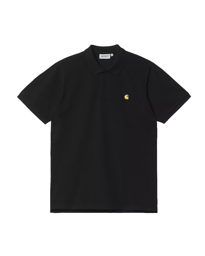 S/S Chase Pique Polo nera I023807 00FXX CARHARTT WIP 