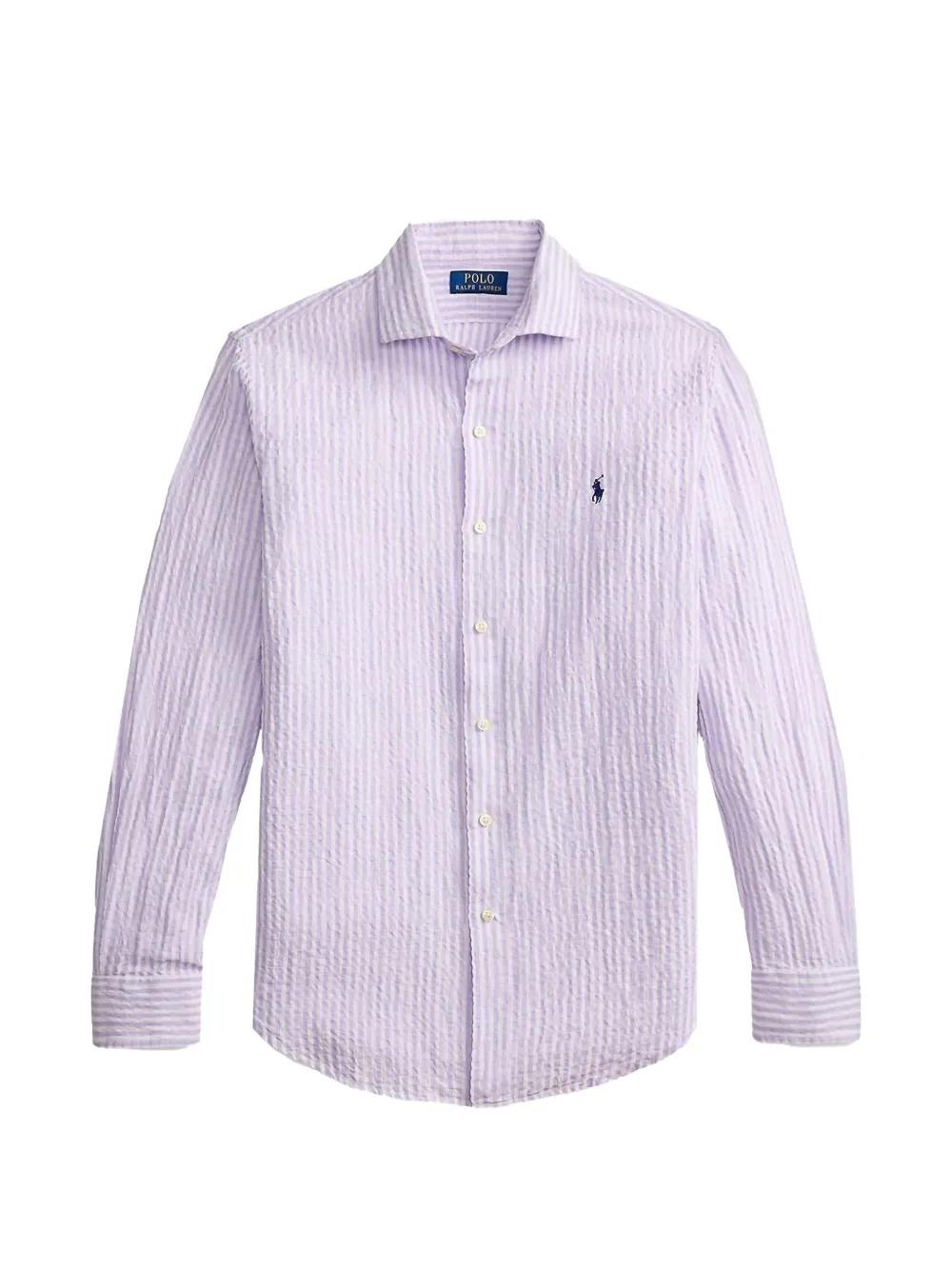 Camicia seersucker a righe 710B16700 003 POLO RALPH LAUREN 