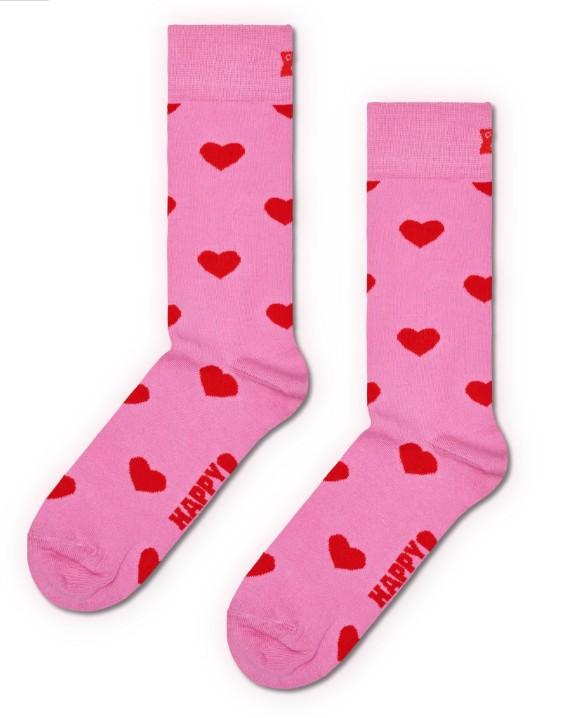 Heart Sock P000068 PINK HAPPY SOCKS 