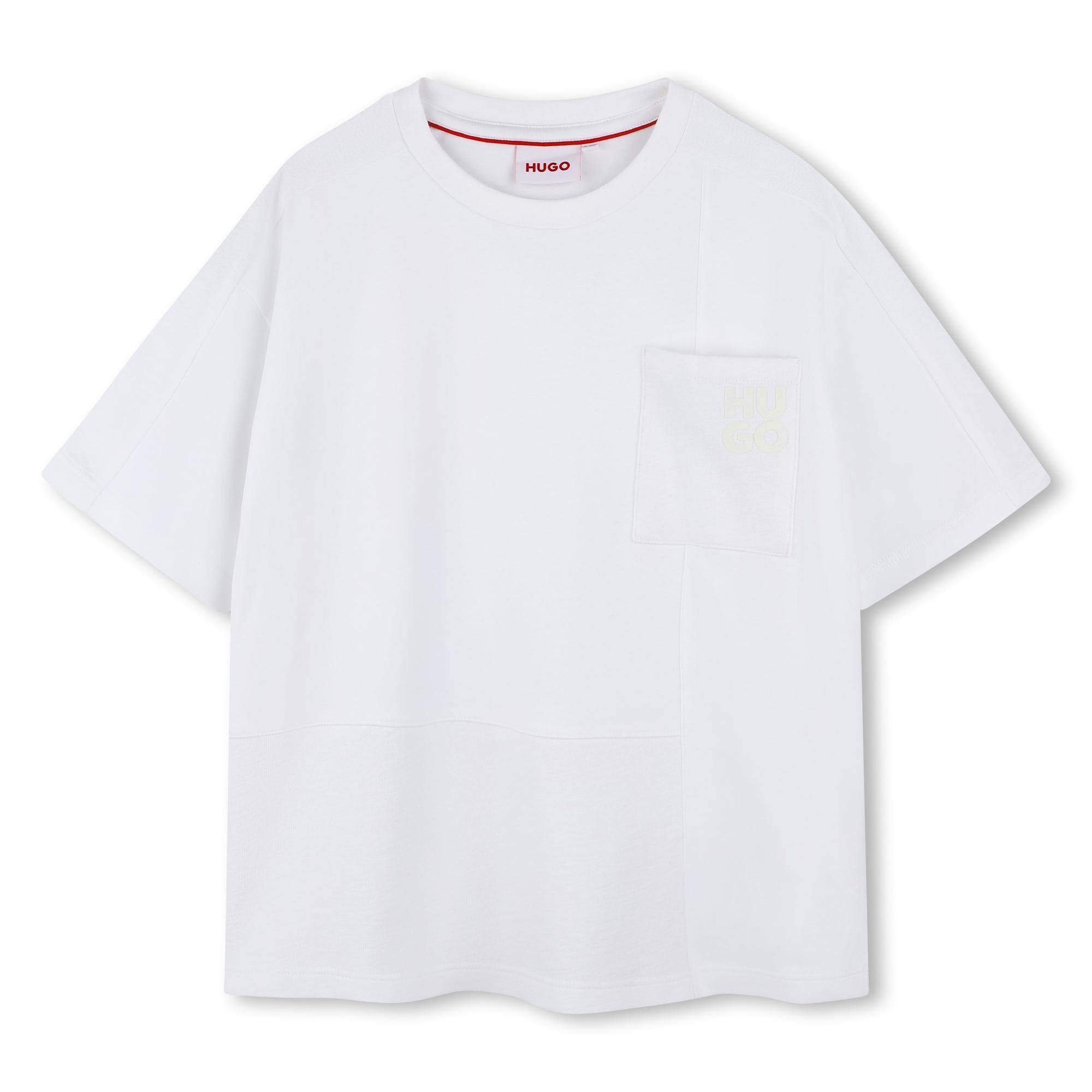 T-shirt con tasca applicata G00342 10P HUGO 