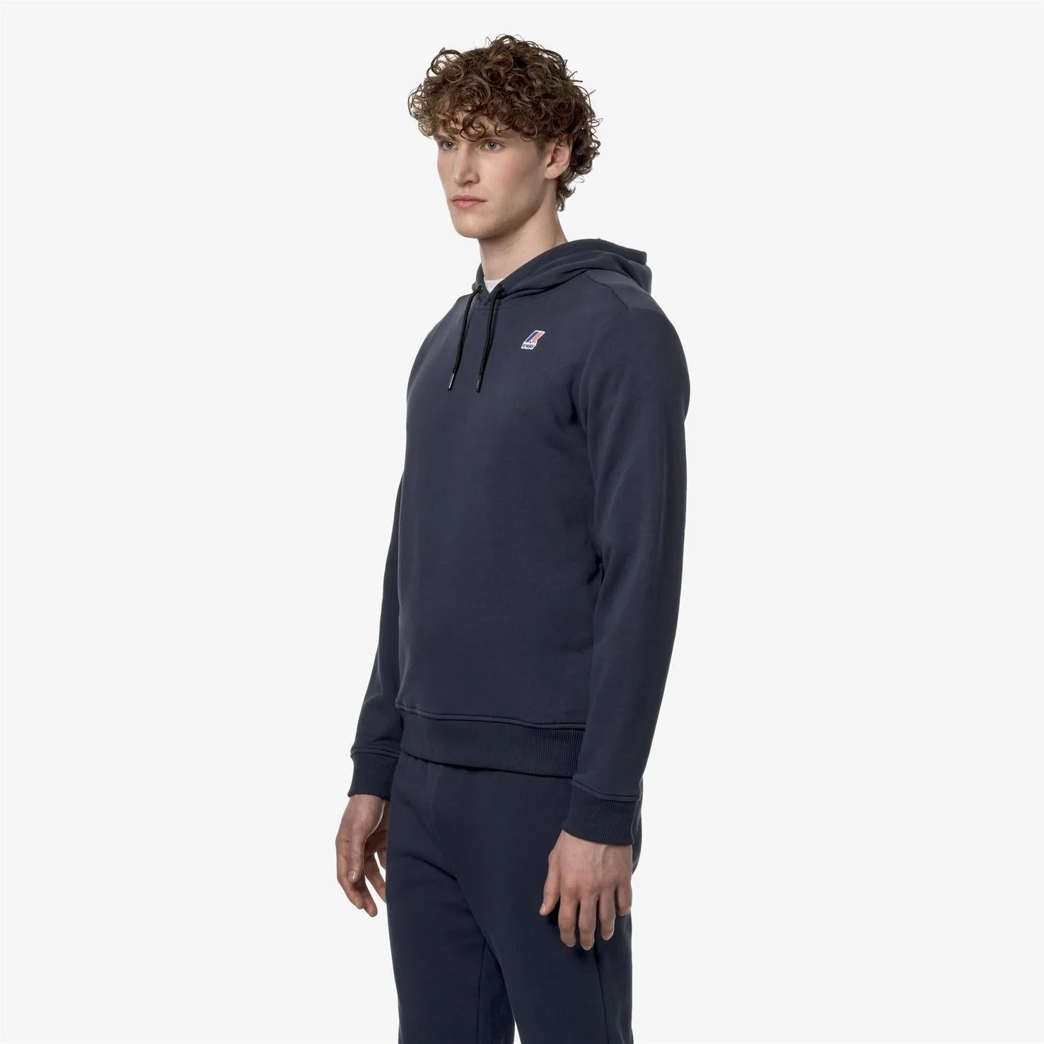 Maglione in pile di cotone unisex blu K41224W K89 K-WAY 