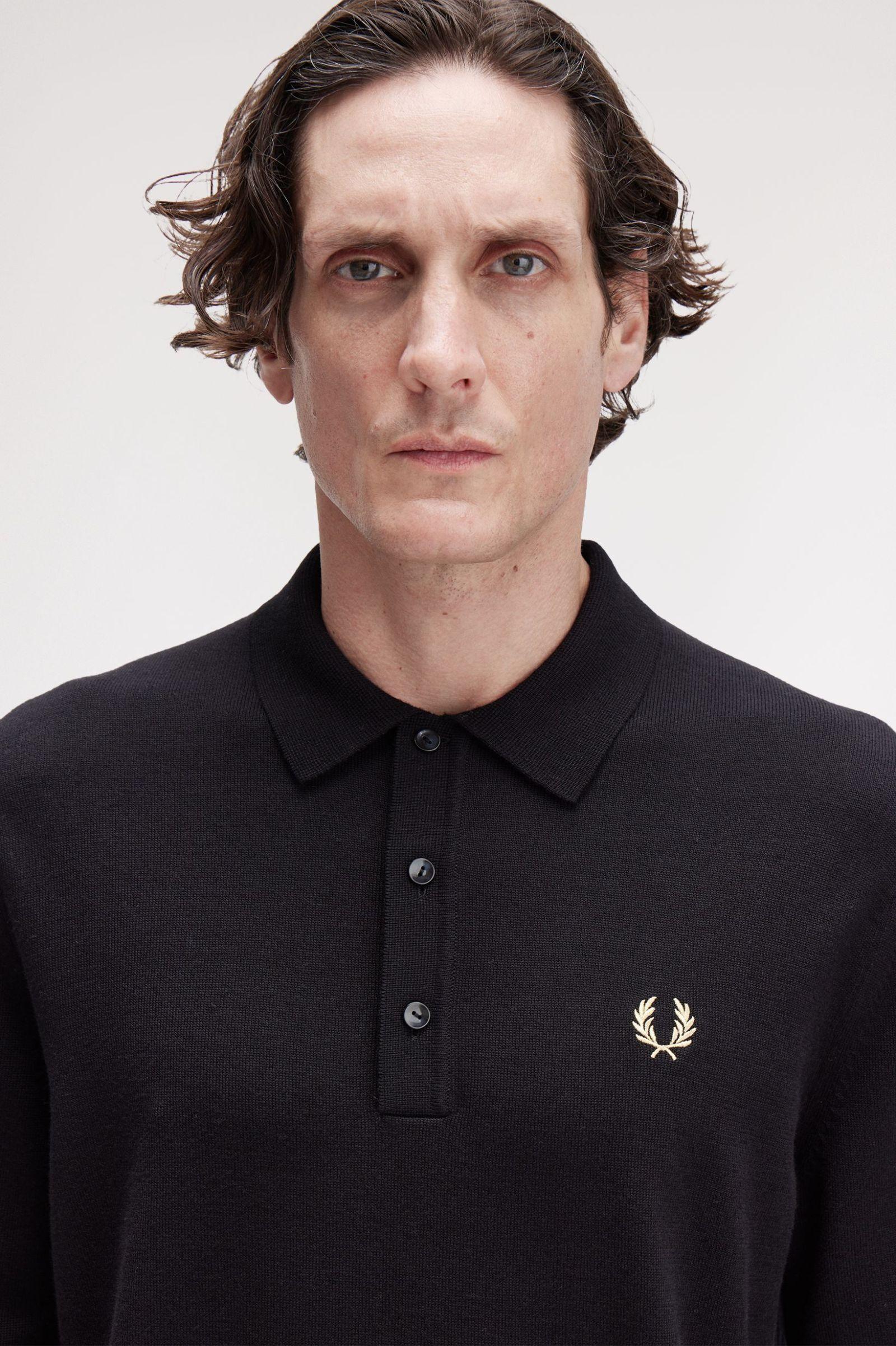 Polo in maglia a maniche lunghe K453555 220 FRED PERRY 