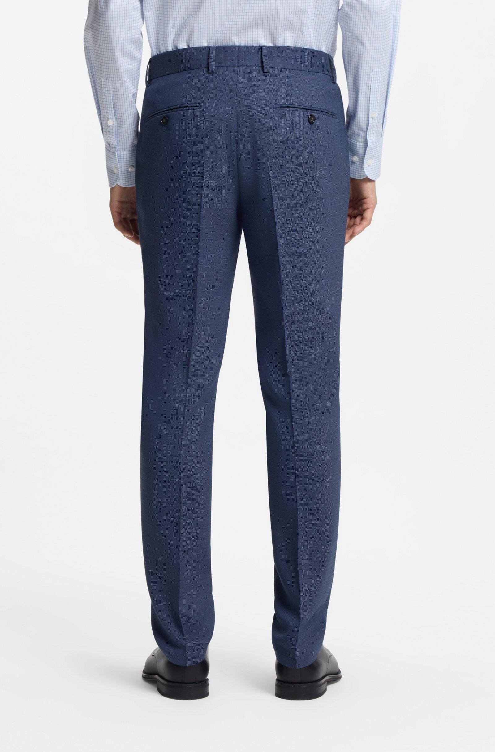 Abito due pezzi slim fit in tessuto elasticizzato con micromotivo 50557252 468 BOSS 