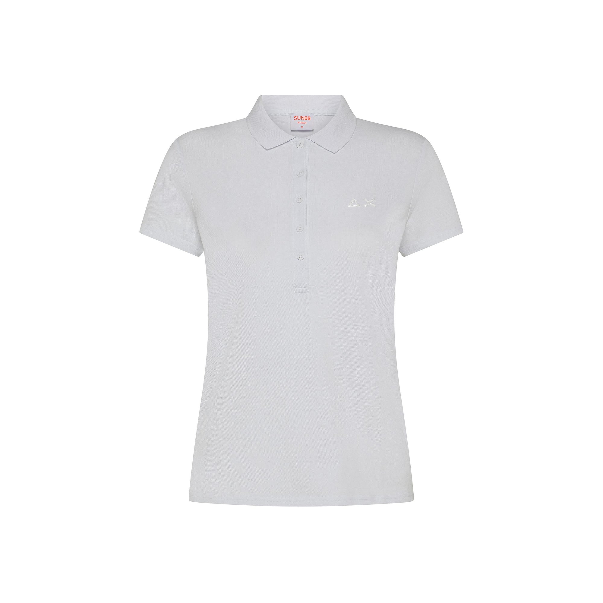 Polo con logo strass A35201 01 SUN68 