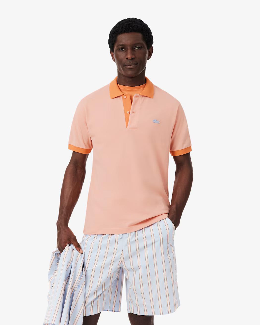 Polo classic fit con coste a contrasto PH2017 4HI LACOSTE 