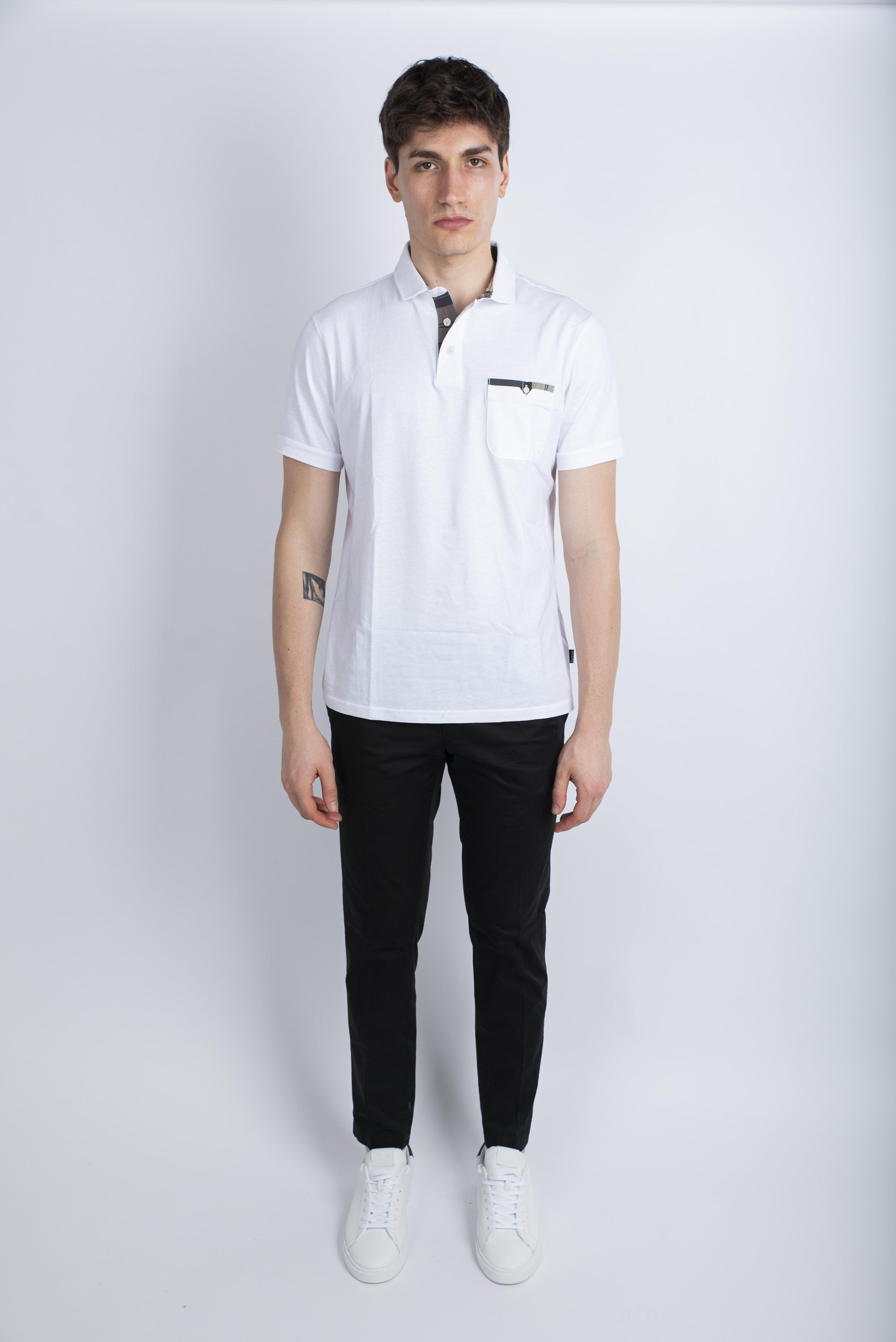 Polo Corpatch bianco Barbour MML1071 WH1 BARBOUR 