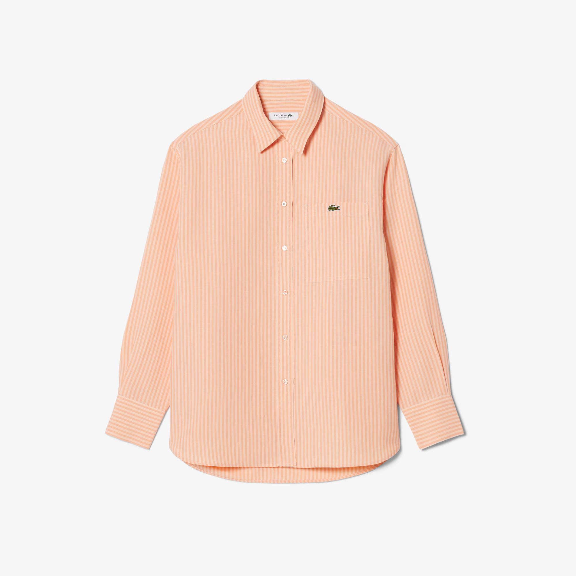 Camicia oversize in misto lino CF1429 4HI LACOSTE 