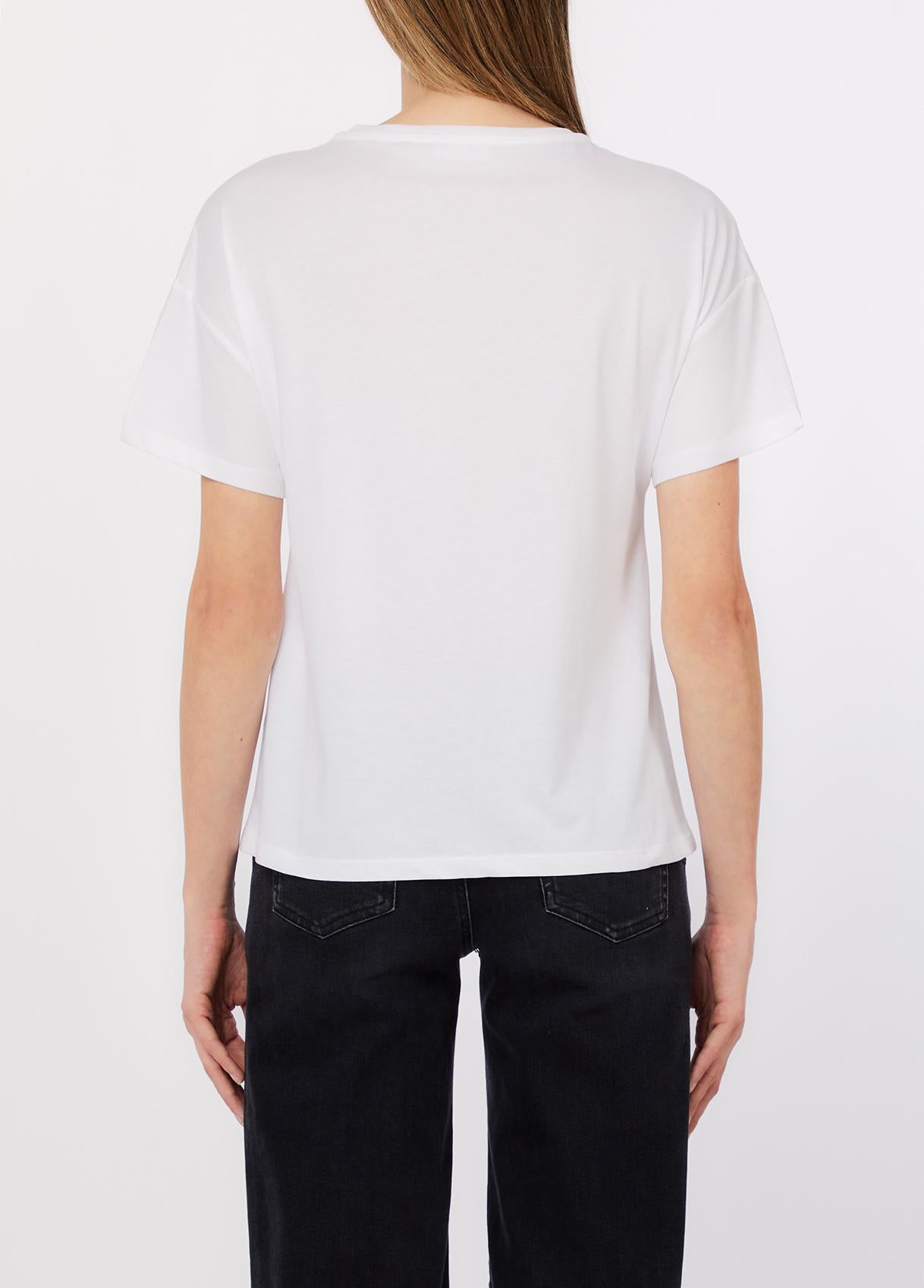 T-shirt con patch WA6414JS923 P9434 LIU JO WHITE1 