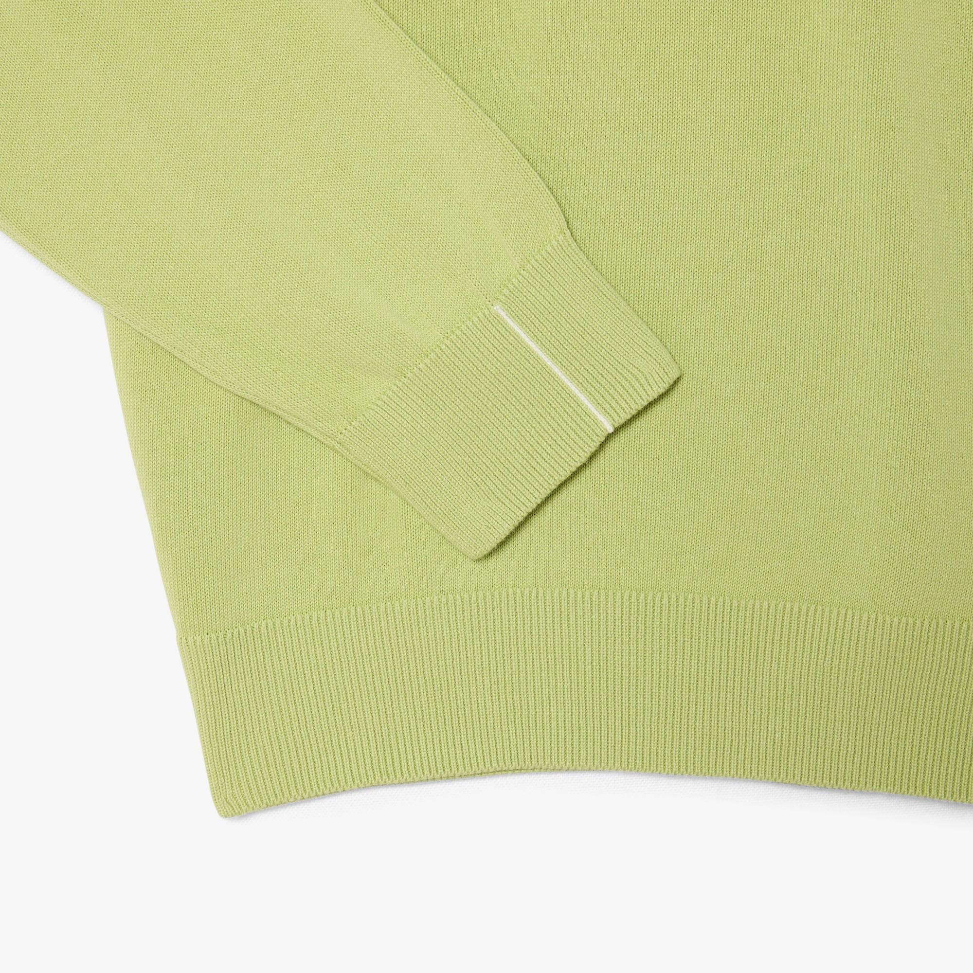 Pullover girocollo monocromatico in cotone AH1985 UYB LACOSTE 