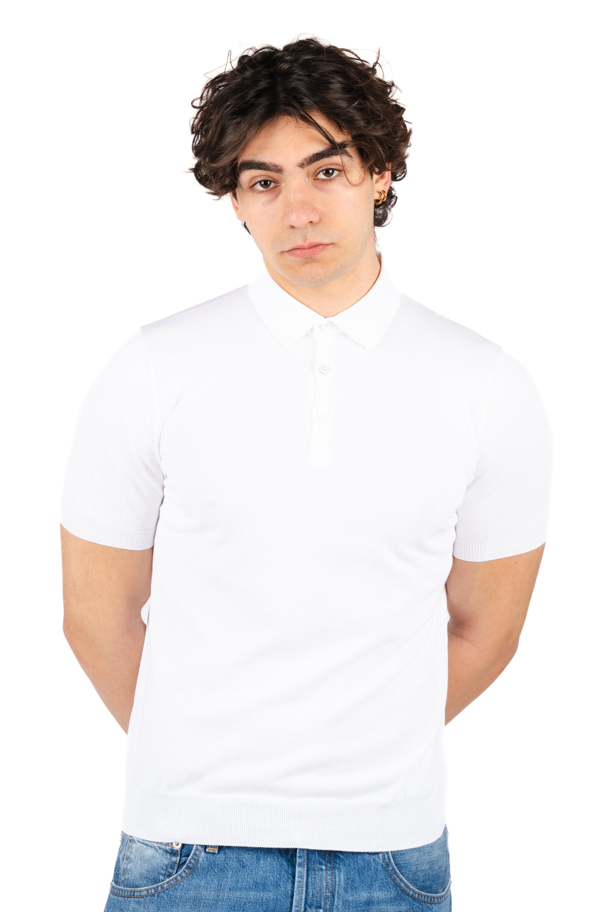 Polo in maglia fresh cotton panna 57119/20615 002 GRAN SASSO 