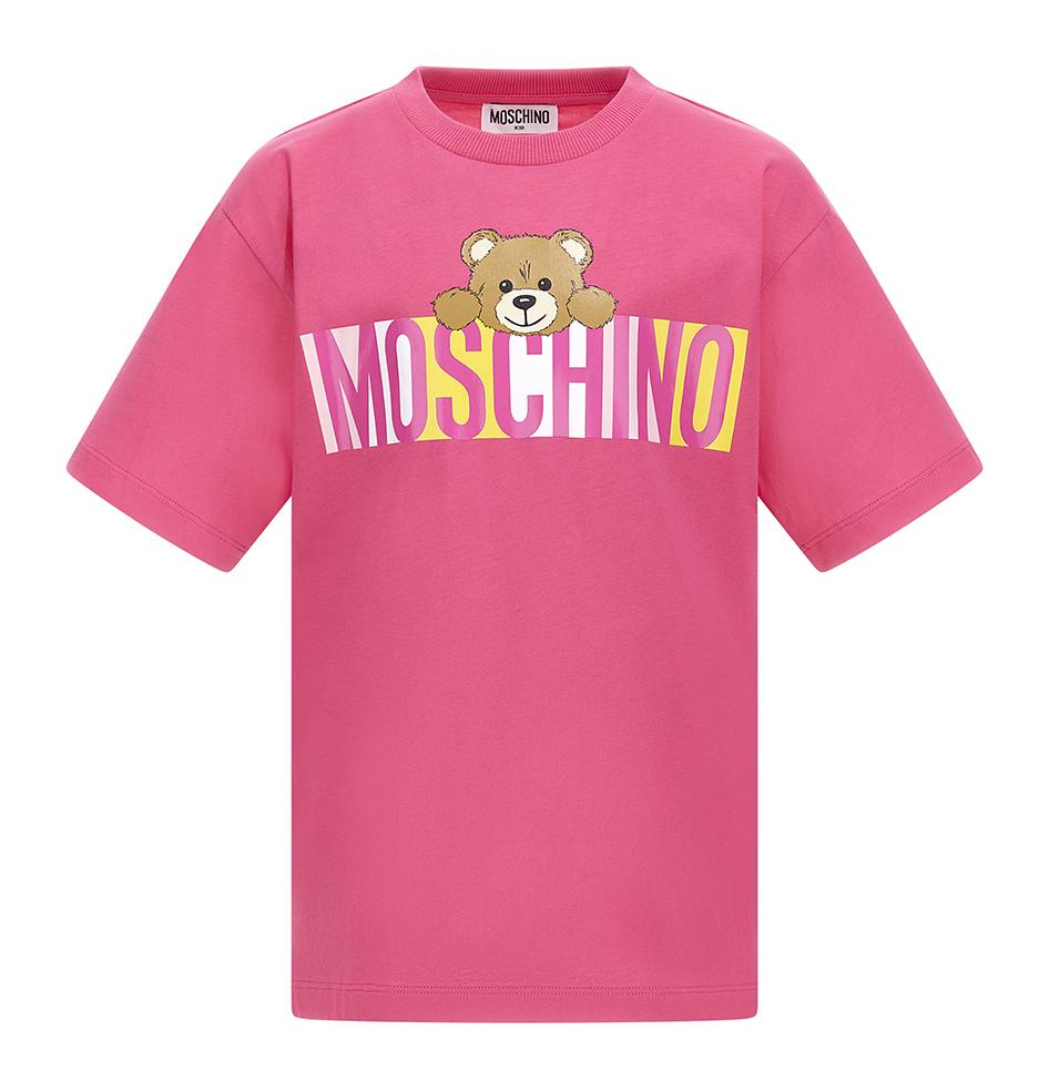 T-shirt con stampa Teddy Bear HMM050LAA02 50533A MOSCHINO KID 