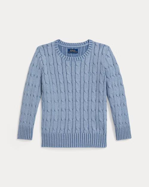 Maglia in cotone a trecce 323702674 507 POLO RALPH LAUREN 