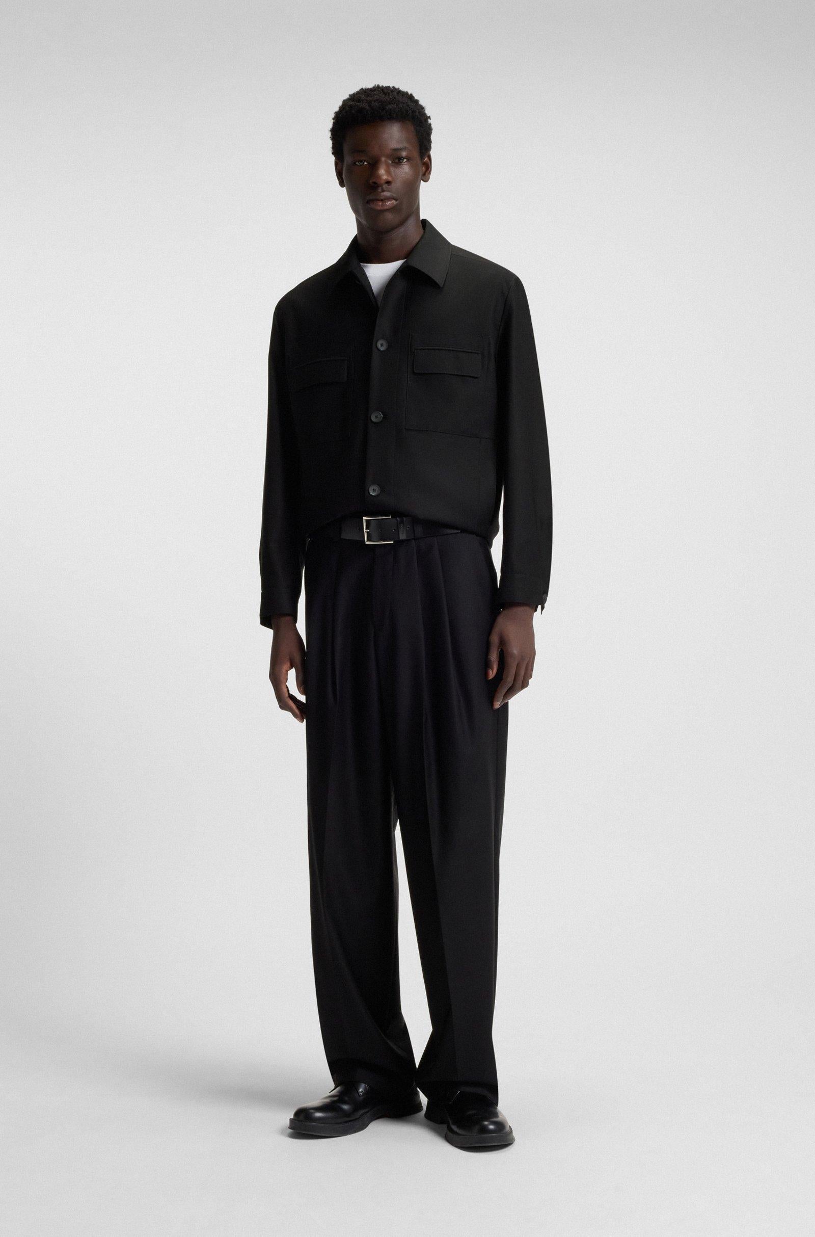 Giacca slim-fit in twill blend wool 50547219 001 HUGO 