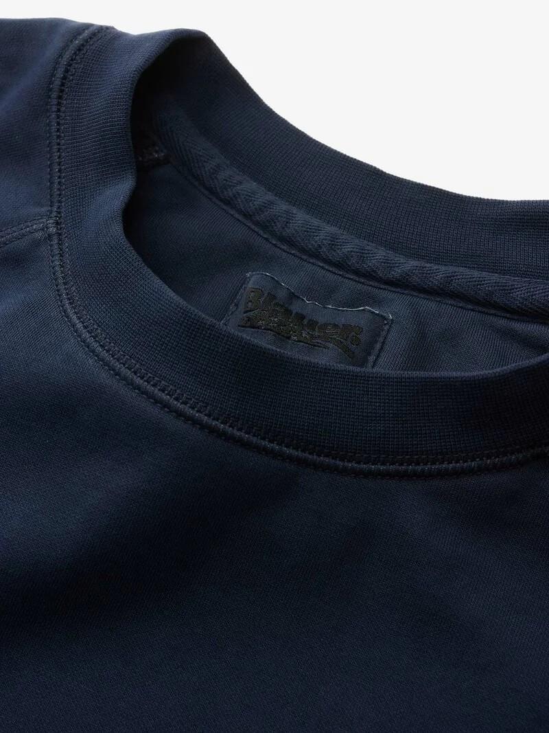 Maglia girocollo lathrop dyed 26SBLUF03149 890 BLAUER 