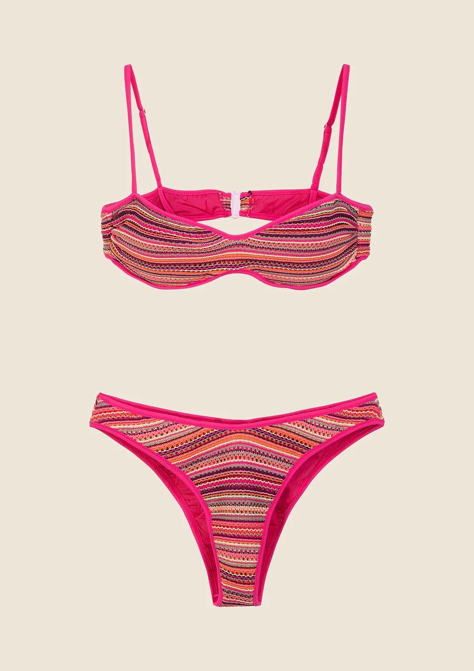 Bikini Donna Fascia con Slip Americano Fisso Fantasia MF250611 FX ME FUI 