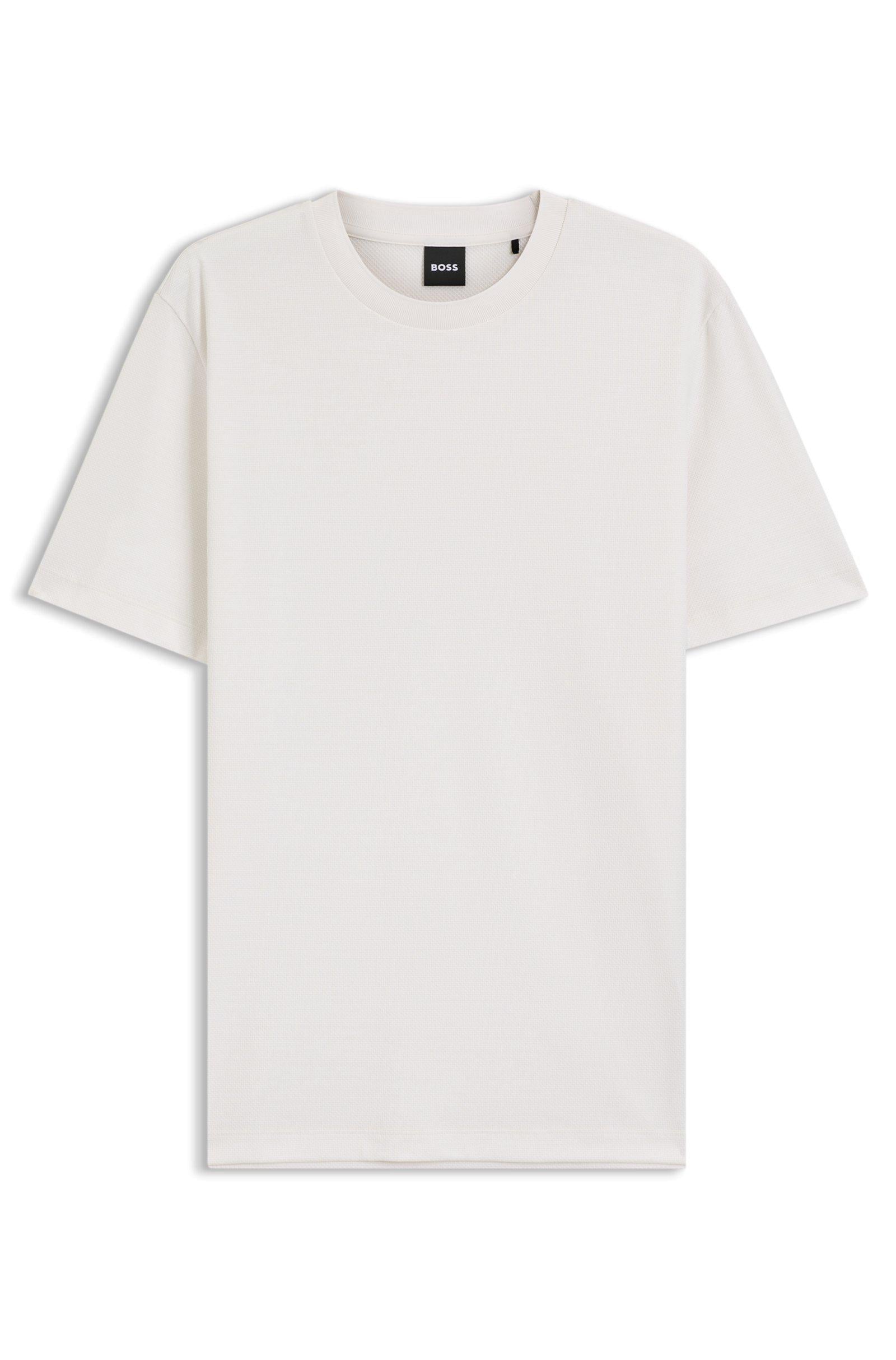 T-shirt in cotone con struttura a bolle 50555163 131 BOSS 