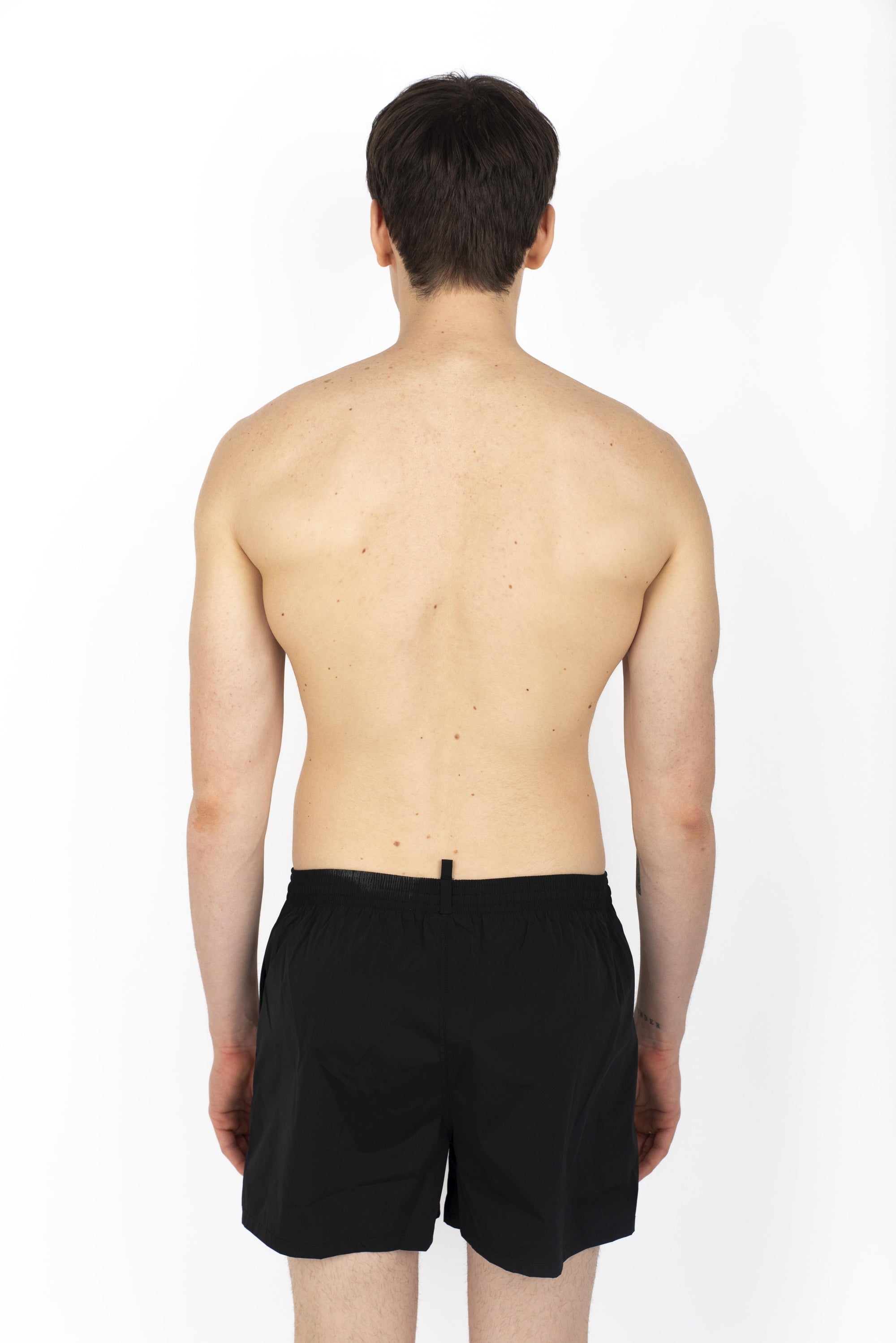 Swim boxer midi nero con bande laterali D7B626060 001 DSQUARED BEACHWEAR 