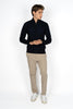 Pantaloni slim fit in gabardine di cotone elasticizzato