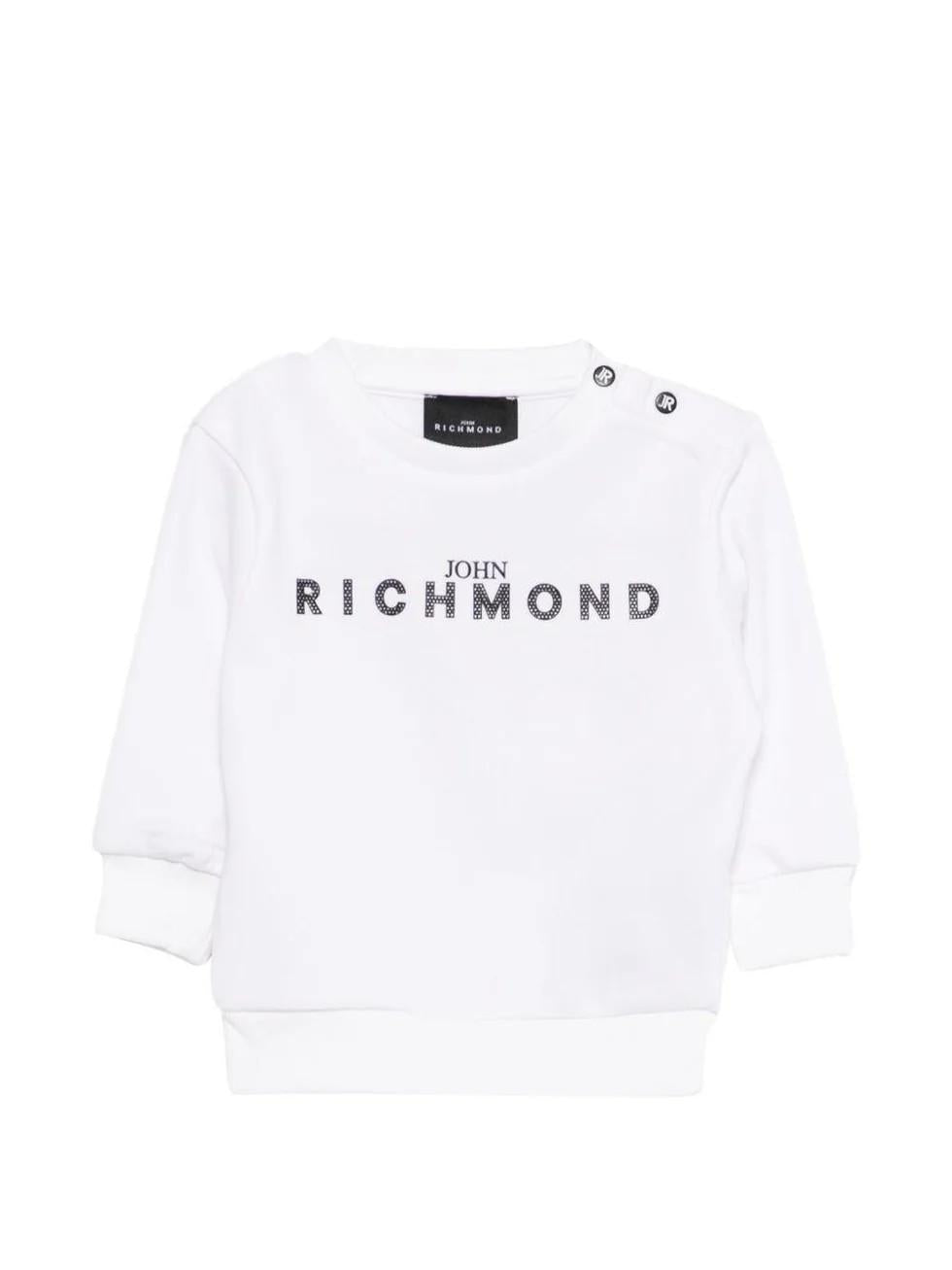 Felpa con dettaglio logo RIP26036FE WHITE RICHMOND 