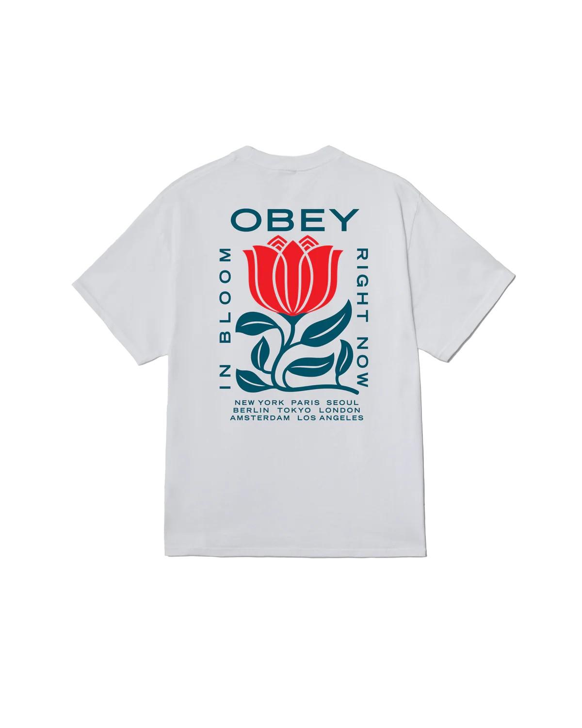 In bloom classic t-shirt 165264329 WHT OBEY 