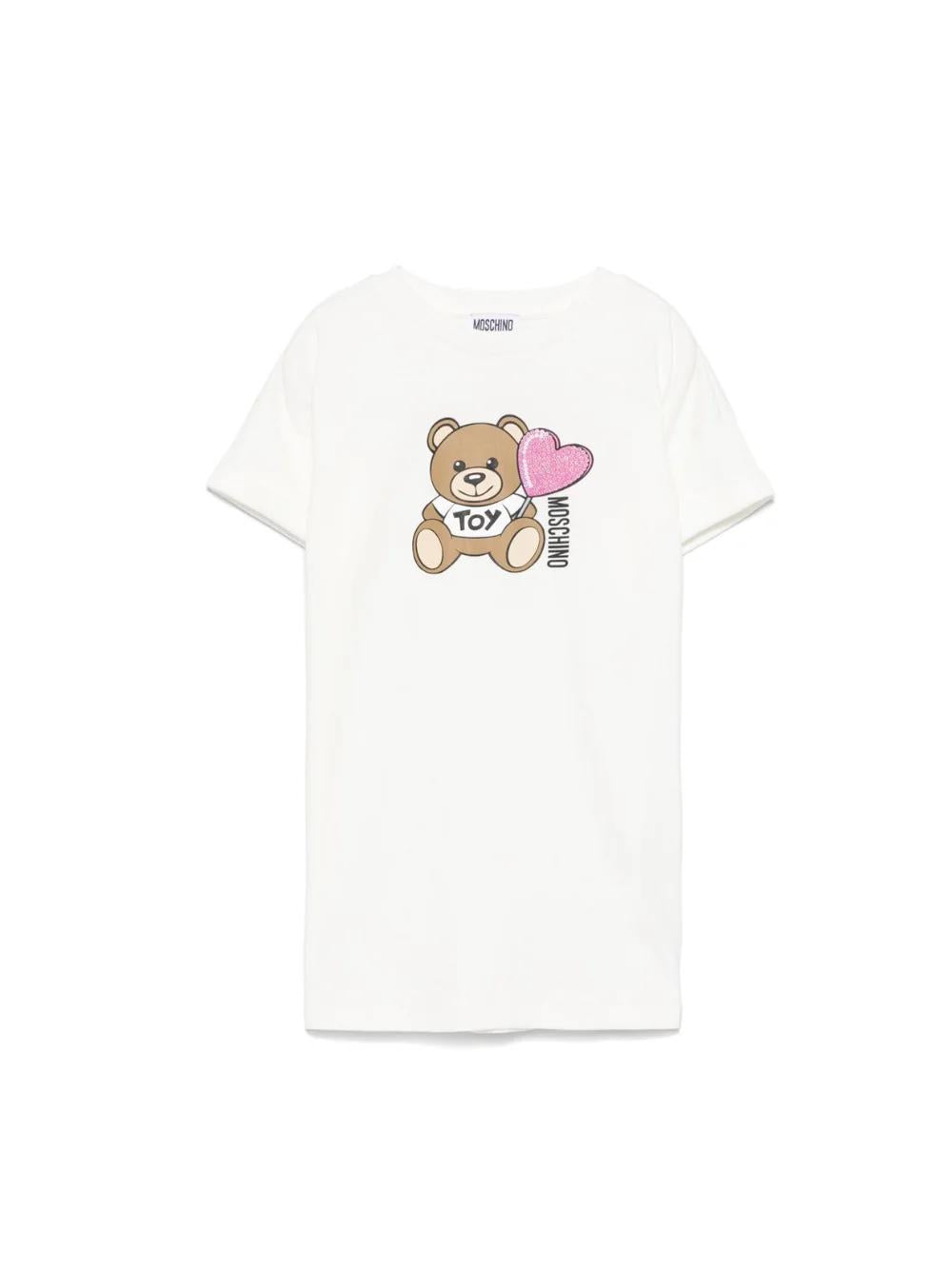Vestito Teddy Bear con paillettes HDV0G9LAA40 10063 MOSCHINO KID 