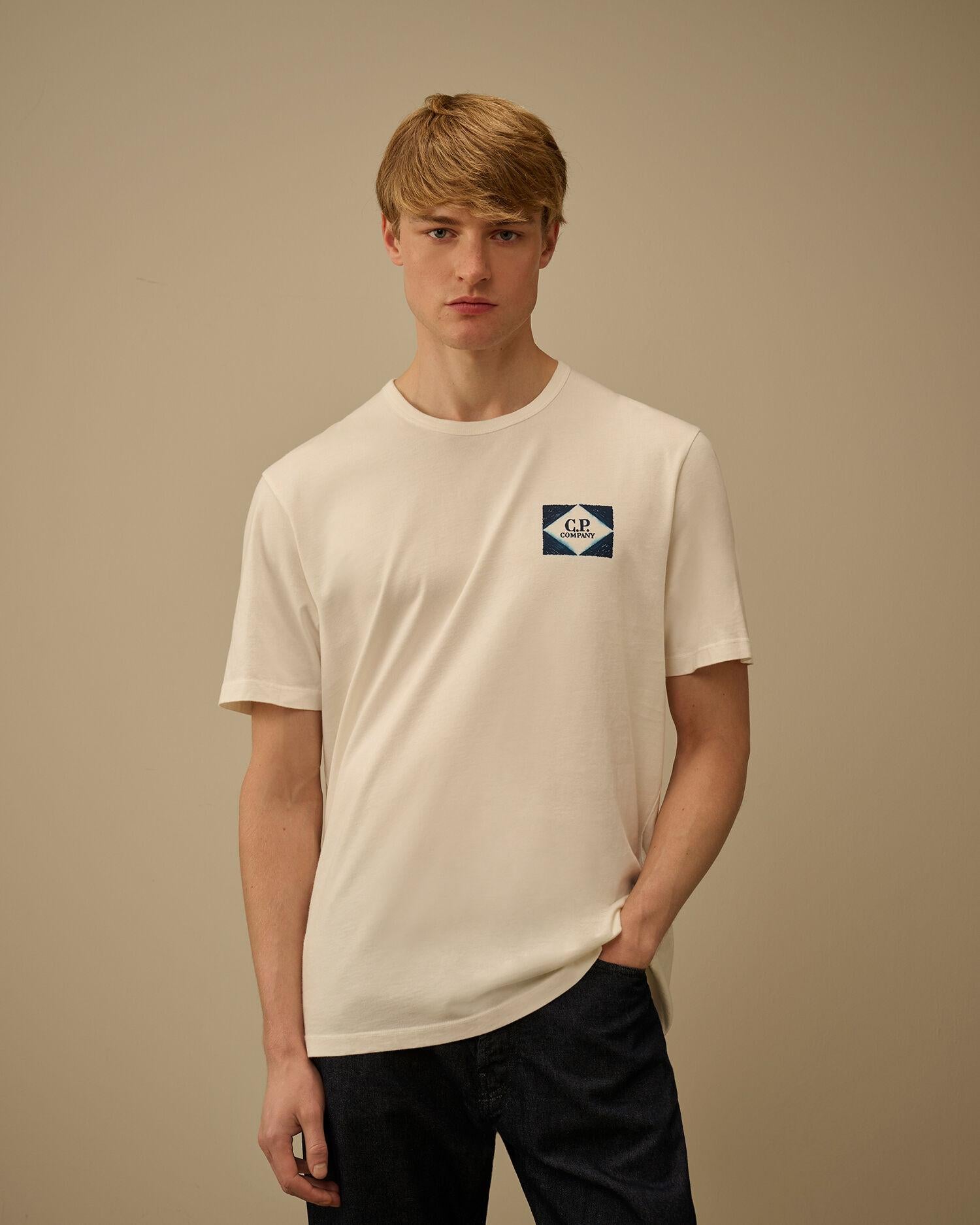 Compact 20/1 Jersey Short Sleeve Logo T-Shirt 20CMTS267A 103 C.P. COMPANY 