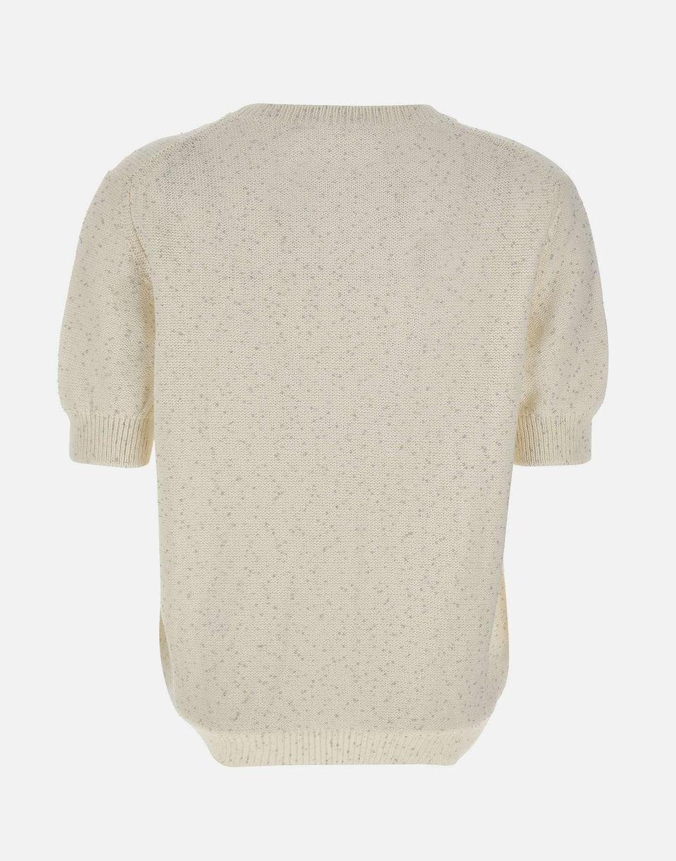 Maglia a maniche corte con paillettes 13231/32430 004 GRAN SASSO 