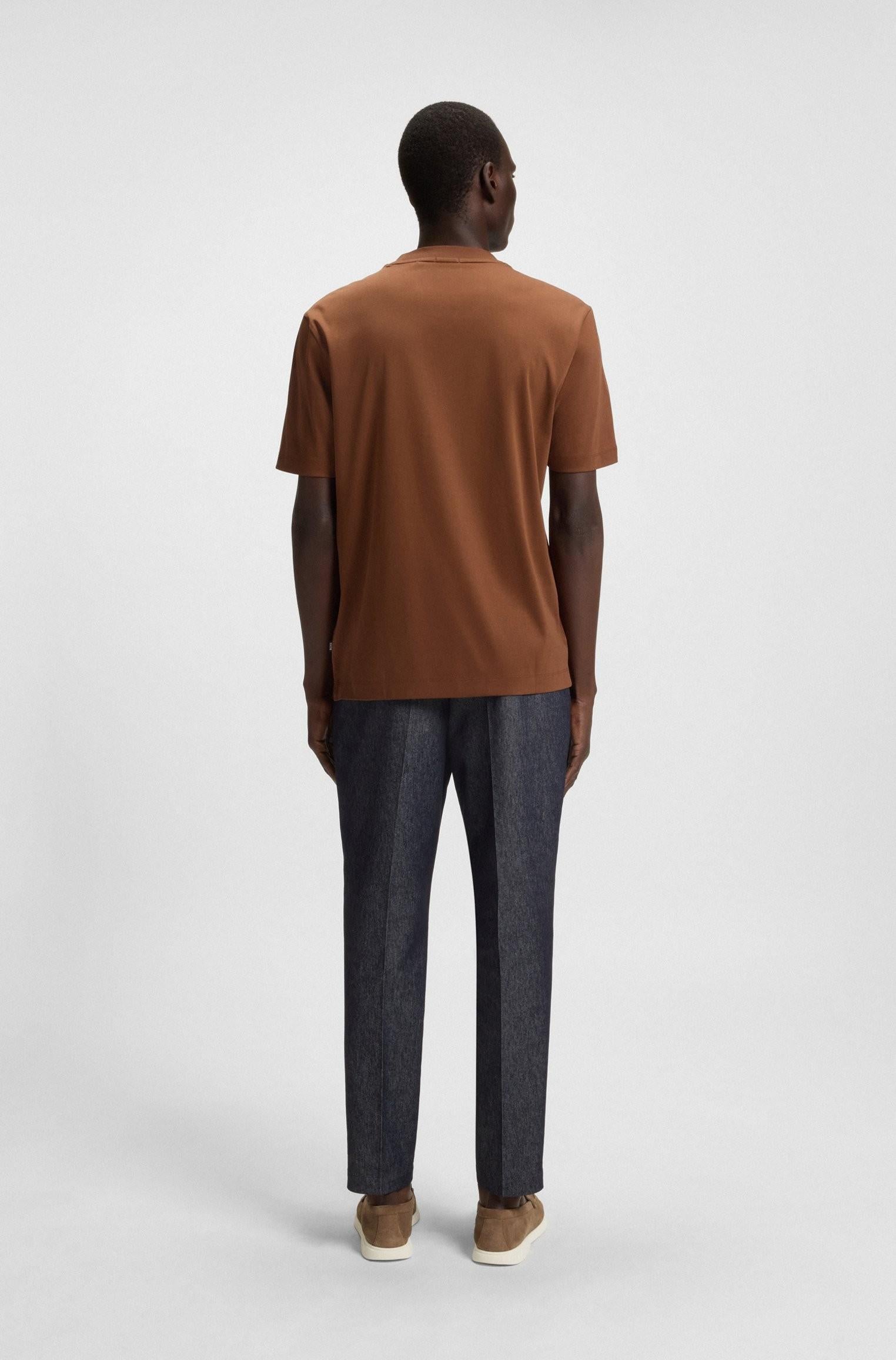 T-shirt regular fit in cotone con monogramma Double B 50520298 217 BOSS 