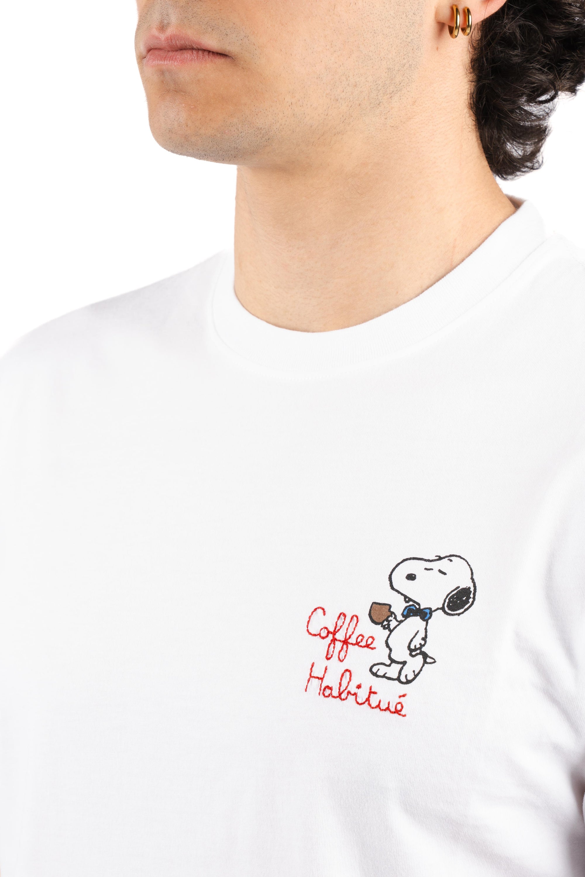 T-shirt Portofino ricamo Coffee Habitué POT0001 01623L MC2 SAINT BARTH 