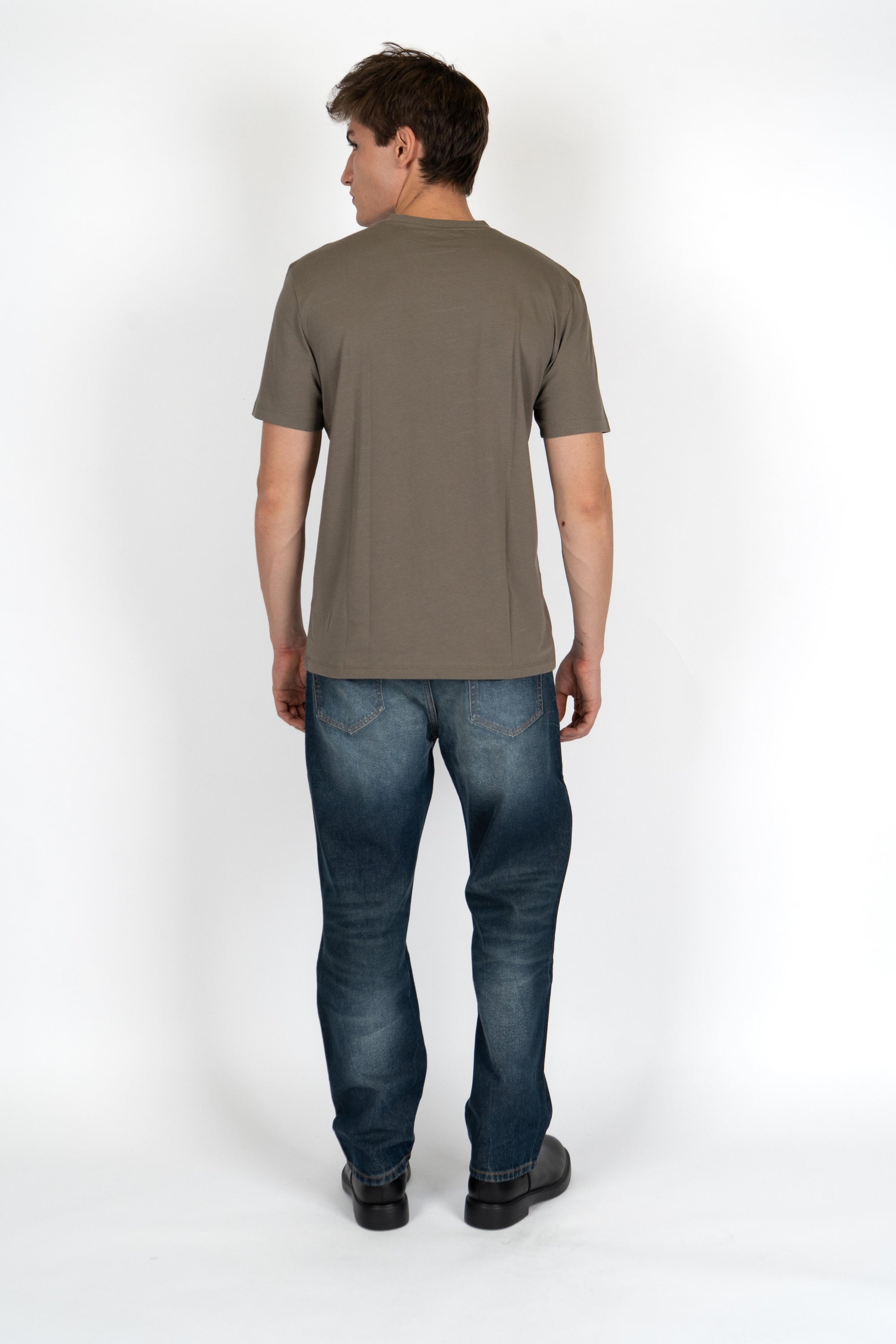 T-shirt in jersey di cotone con grafica con logo ricamato 50549154 032 HUGO 