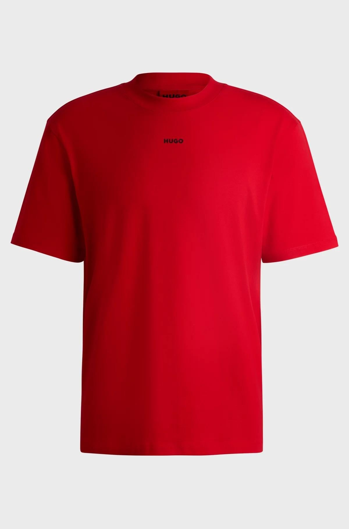 T-shirt relaxed fit in cotone con logo stampato 50488330 693 HUGO 