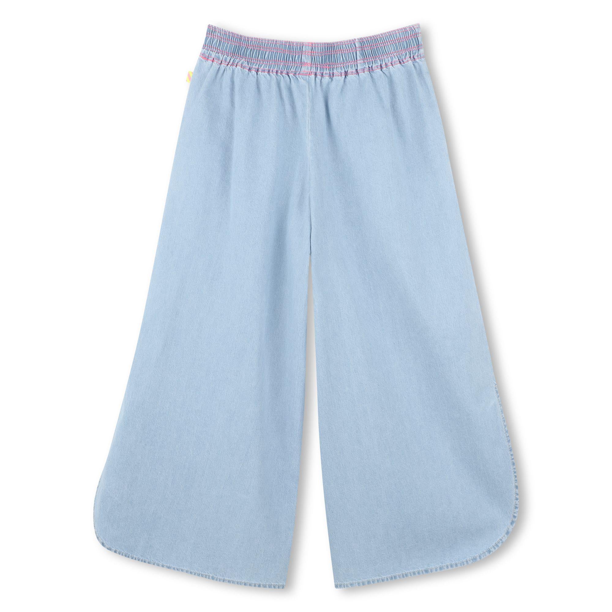 Pantalone in denim con ricami U20859 Z04 BILLIEBLUSH 