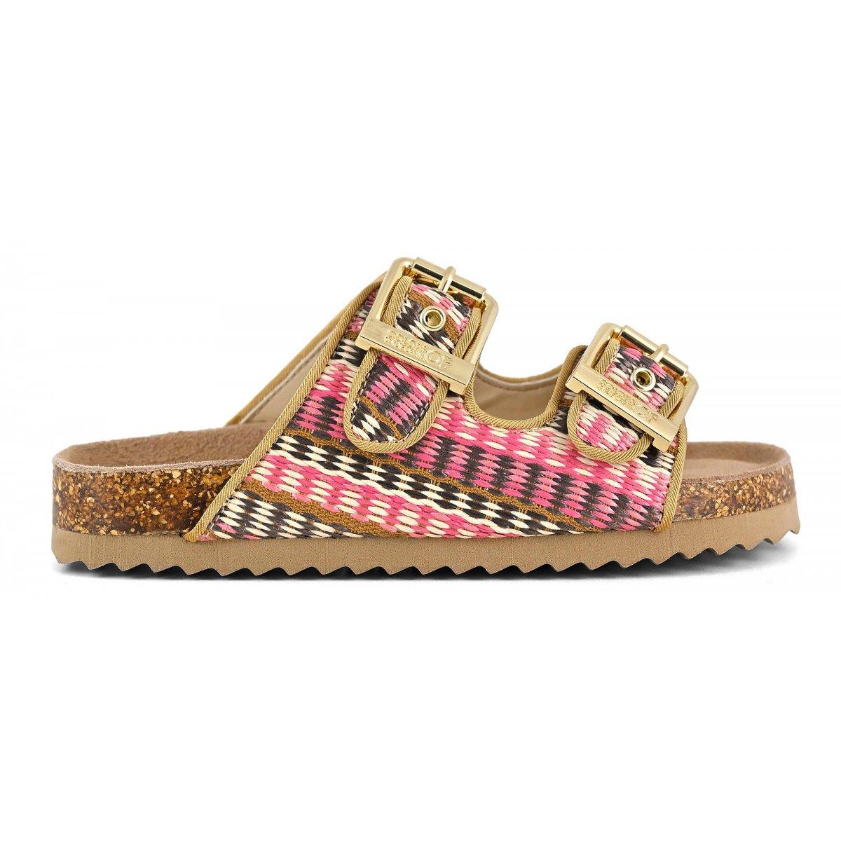 Sandalo in rafia con fibbie HC2505 PINKN COLORS OF CALIFORNIA 