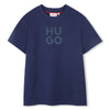 T-shirt con stampa logo scomposto