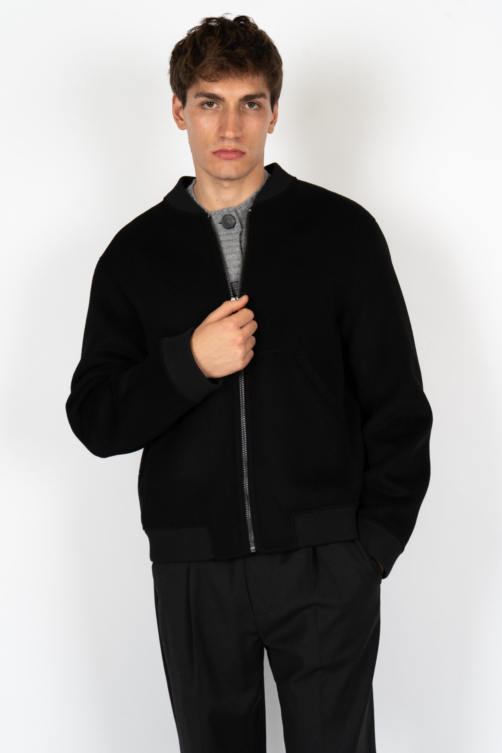 Giacca full zip B6F0011 A99 AMARANTO 