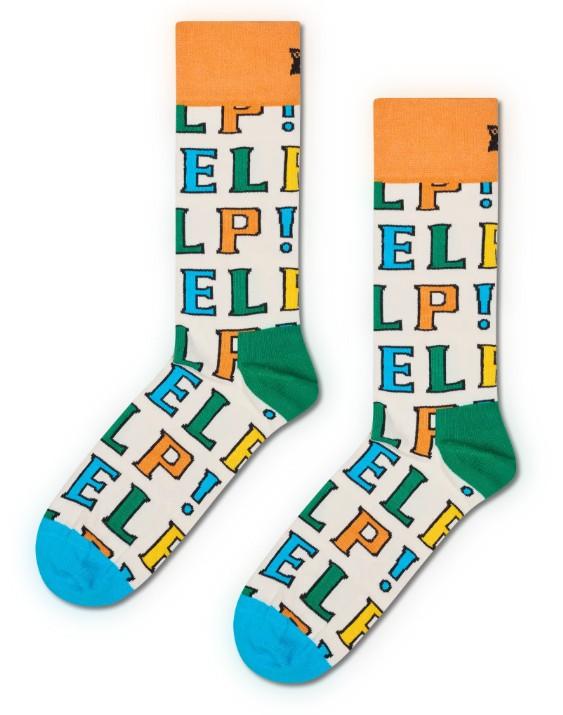 The Beatles Help! Sock P003942 WHITE HAPPY SOCKS 