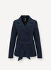 Trench corto in softshell con cintura