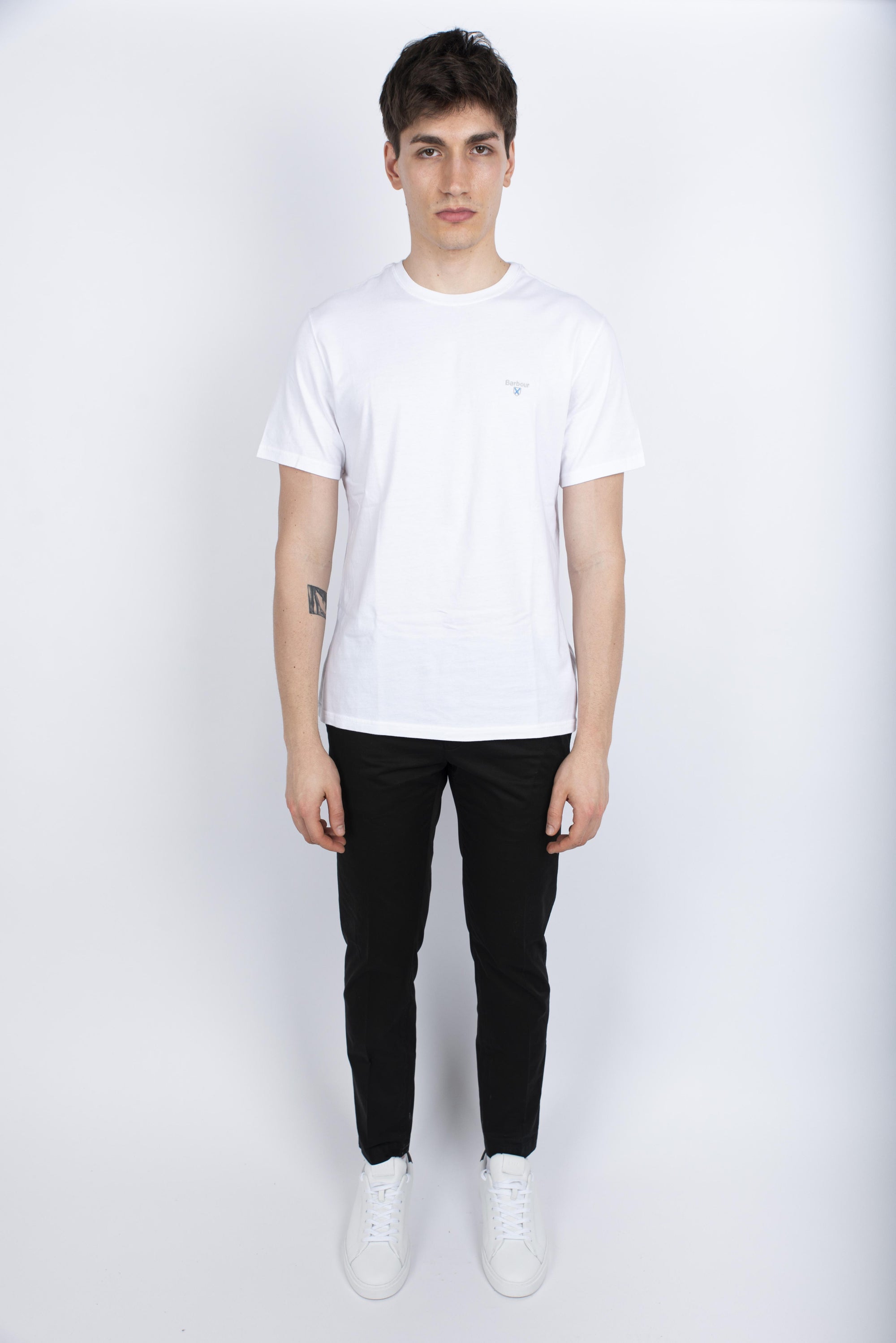 T-Shirt sportiva Tartan bianco Barbour MTS0670 WH11 BARBOUR 