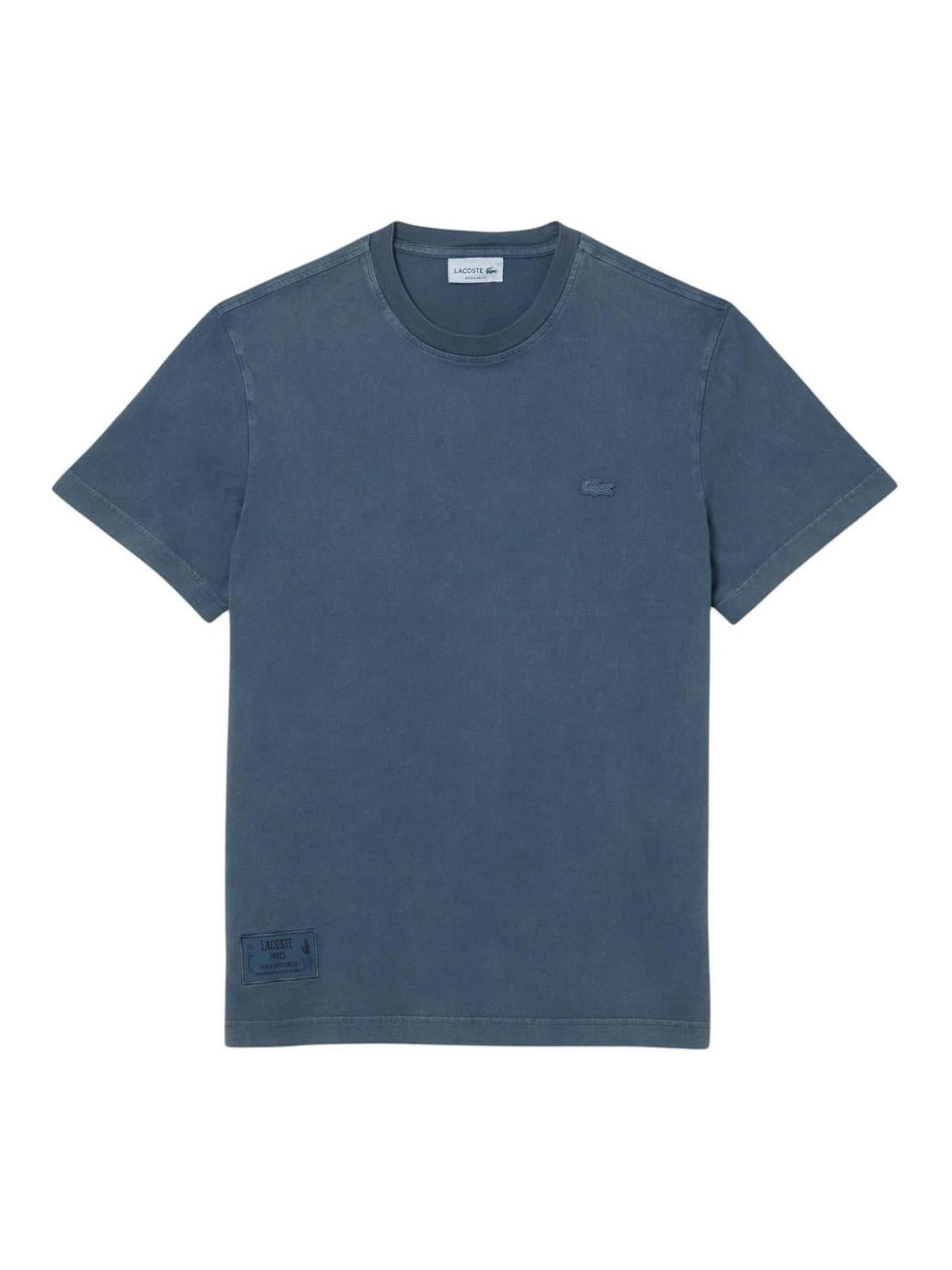 T-shirt in jersey effetto lavato TH9894 C7Z LACOSTE 