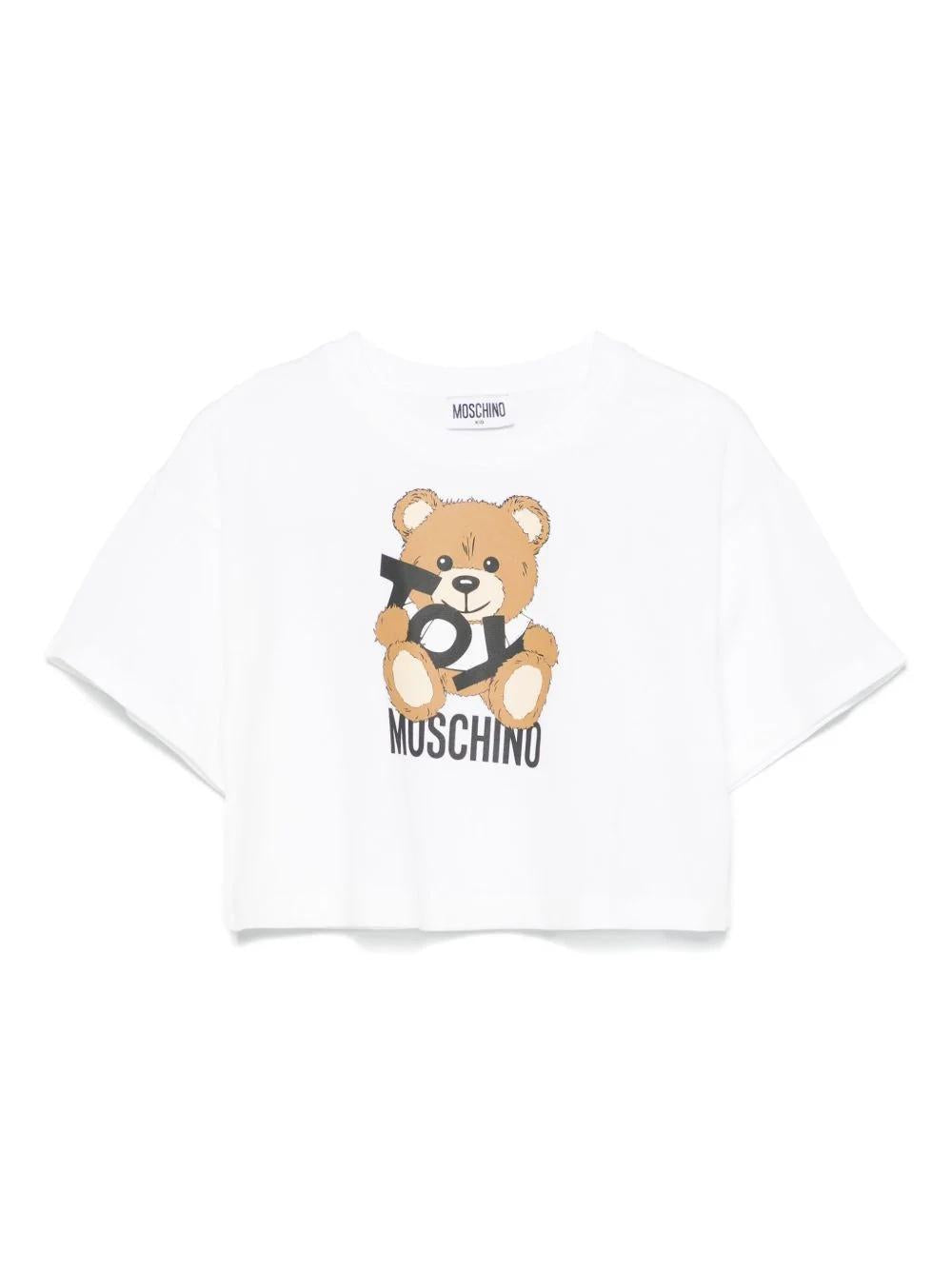 T-shirt con stampa Teddy Bear HDM06OLBA00 10101 MOSCHINO KID 