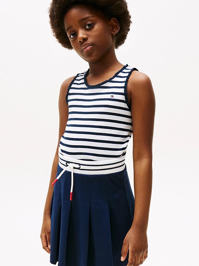 Canotta a coste con finiture tramate KG0KG08588J C1G TOMMY HILFIGER 