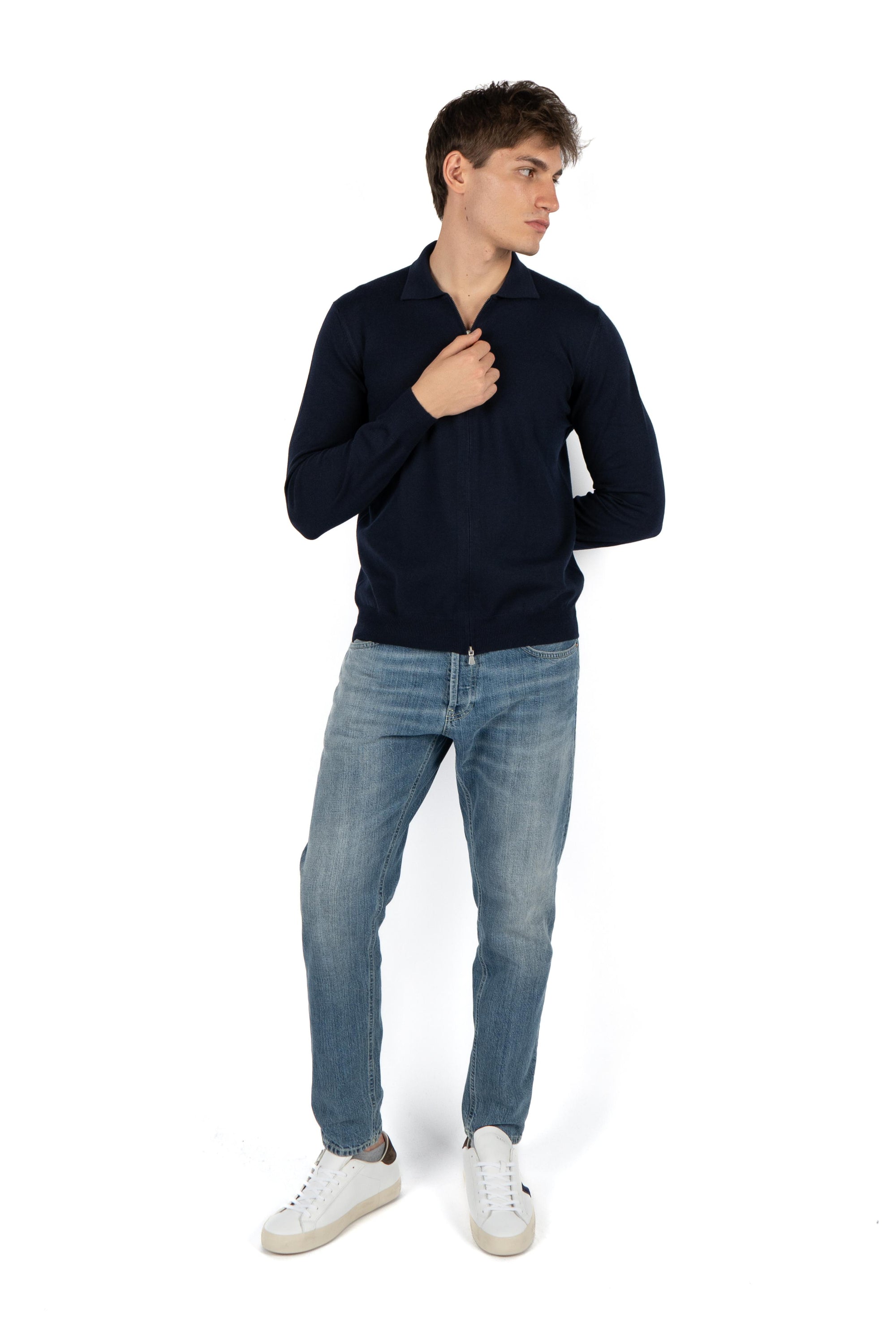 Polo skipper in maglia Athleisure 57189/14813 598 GRAN SASSO 