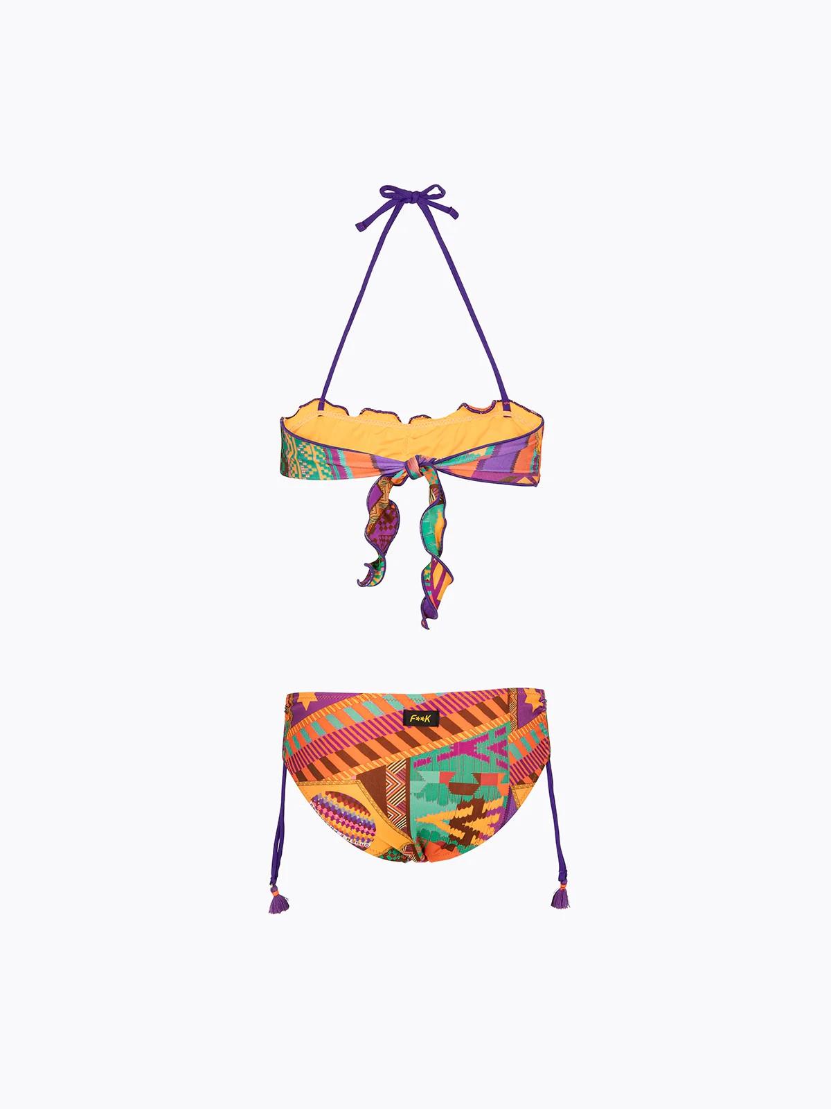 Bikini Bambina F**K Fascia con Slip Fisso Fantasia FJ26SG0201X 11 F**K 