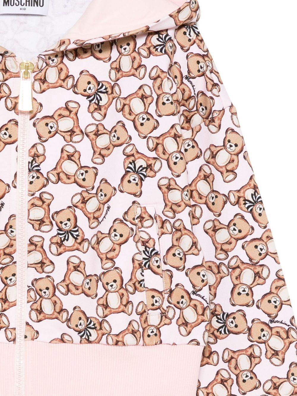 Felpa con stampa all-over HDF06FLDB6C 84922 MOSCHINO KID 