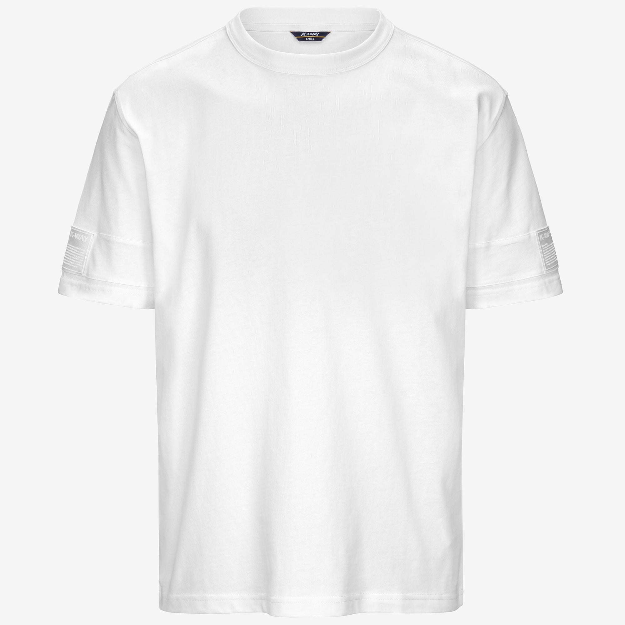 T-shirt casual da uomo in cotone bianco K2135KW 001 K-WAY 