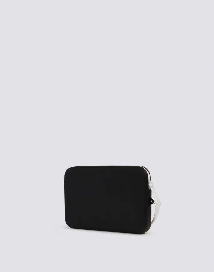 Mini pochette in gomma con logo, nero AW748ABSL100 00401 SUNDEK 